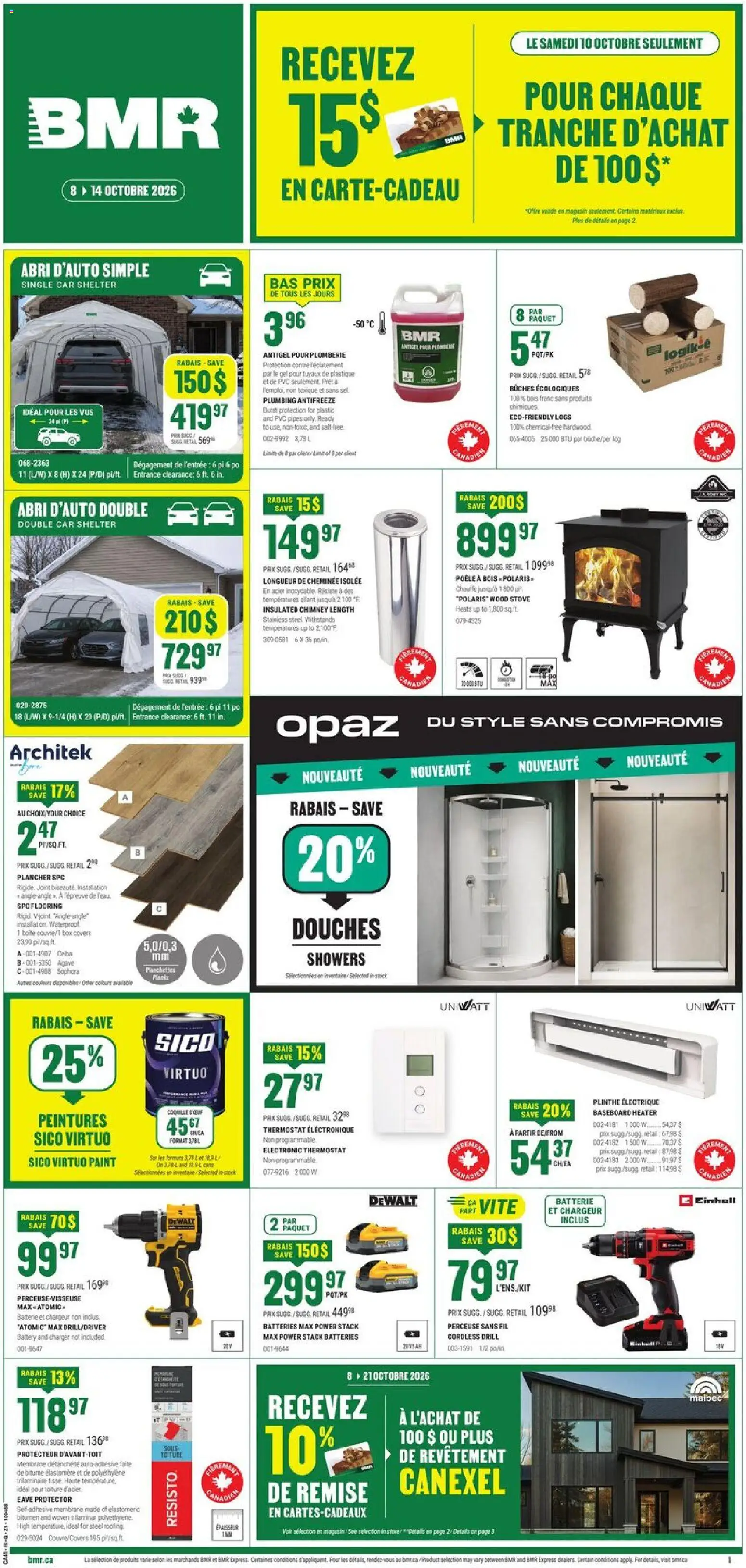 Preview of leaflet BMR weekly flyer / circulaire from shop BMR is valid from Oct 08, 2026