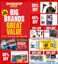 Preview of catalogue Supercheap Auto catalogue from shop Supercheap Auto valid 08/05/2026