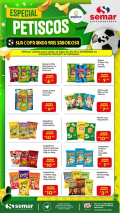Pré-Visualização do folheto "Semar Supermercado ofertas Especial Petiscos" da loja Semar Supermercado válido a partir de 18/06/2026