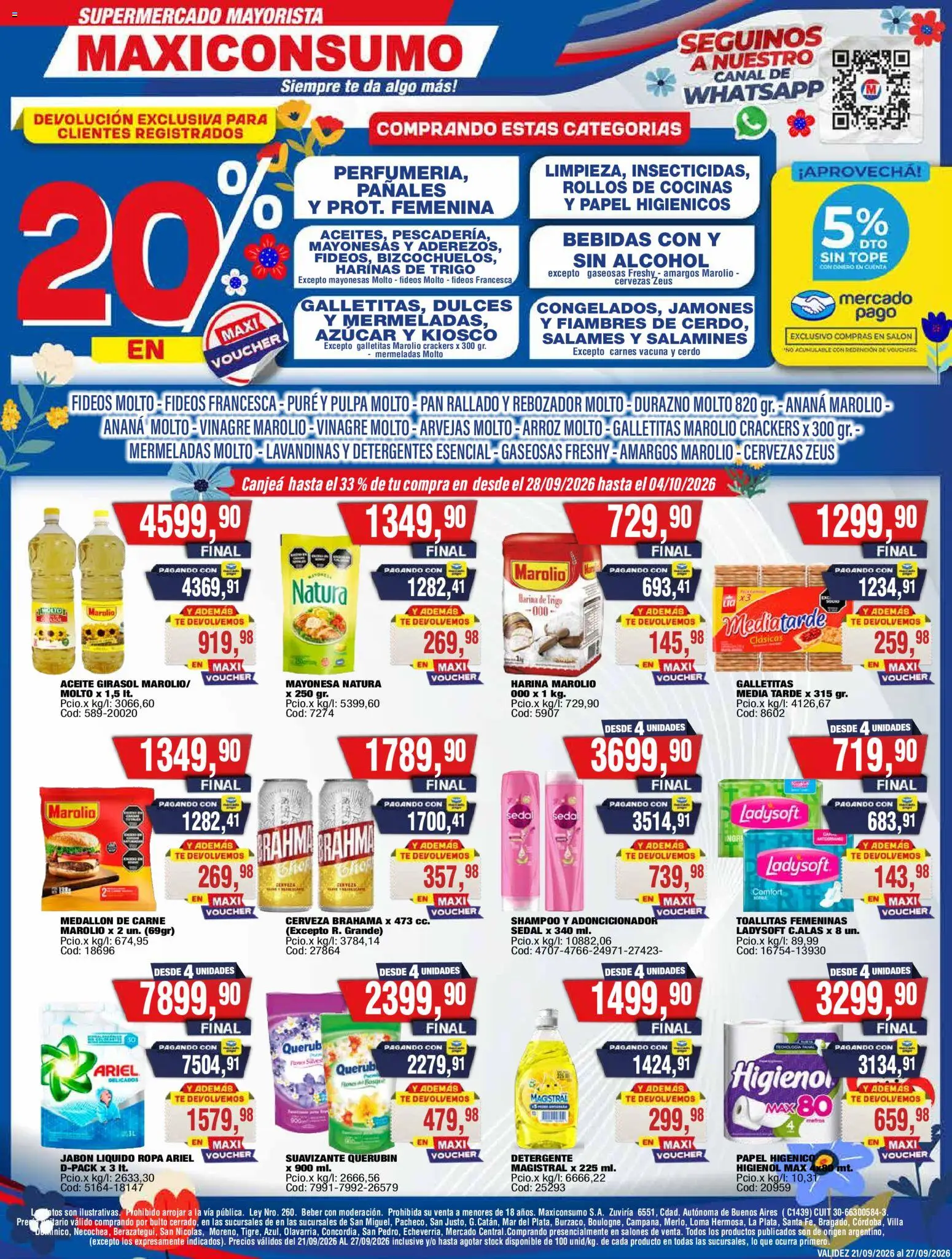 Vista previa del folleto de la tienda Maxiconsumo válido desde el 21/09/2026 