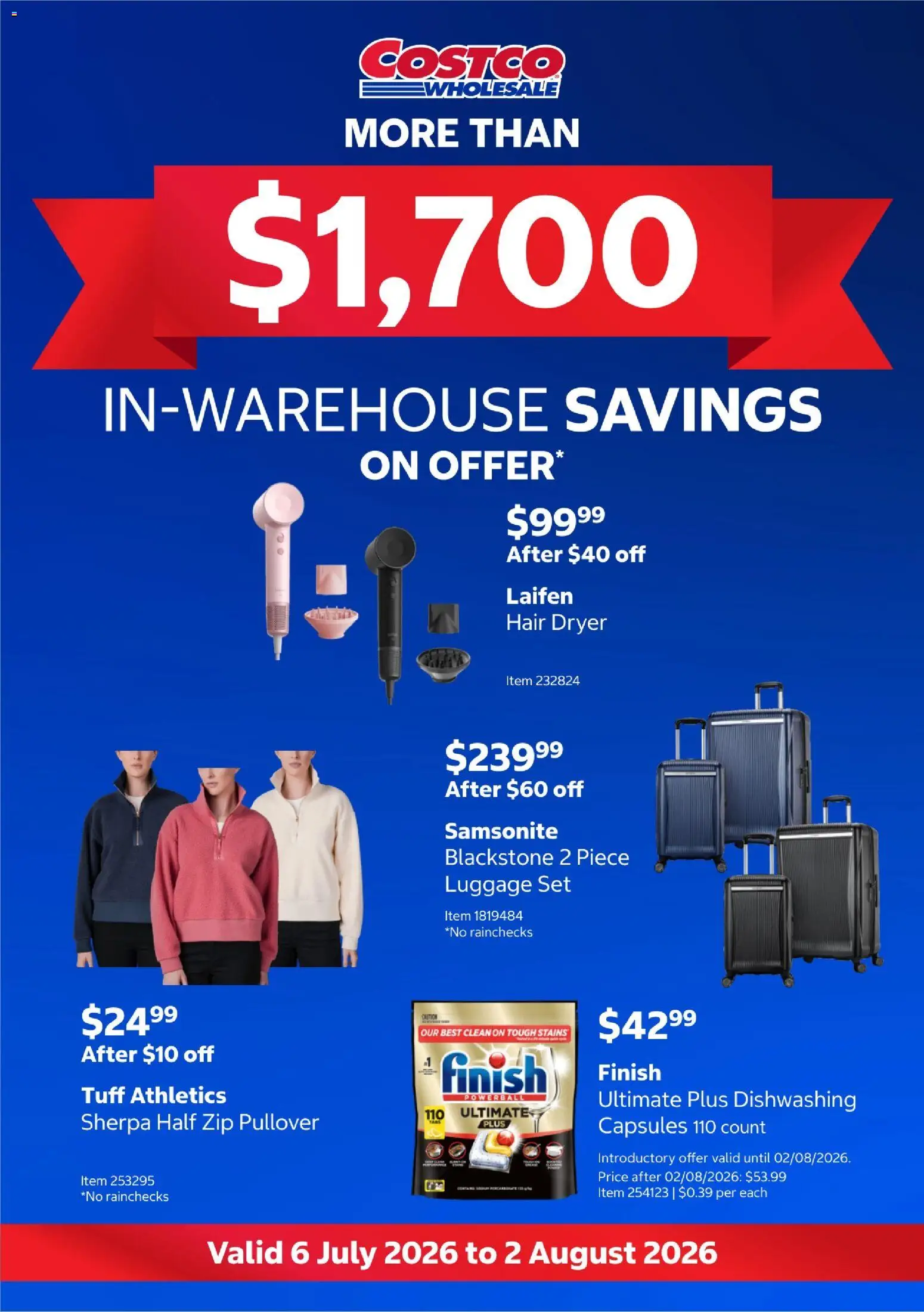Preview of catalogue Costco catalogue from shop Costco valid 06/07/2026 - Pullover, Capsules, Dryer, Hair dryer