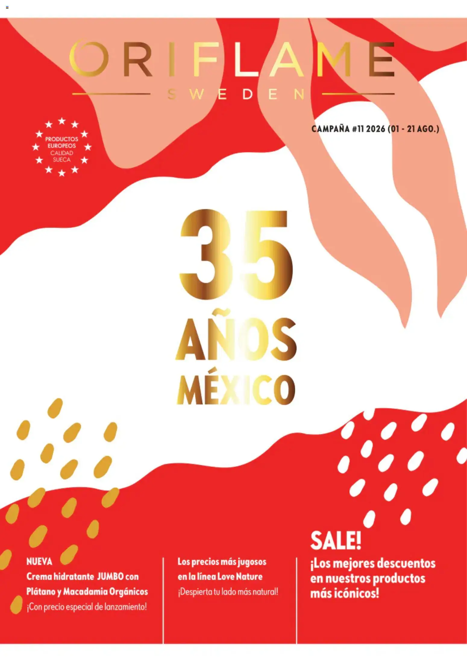 Vista previa las ofertas de la tienda Oriflame - Oriflame campaña 11 2026 desde el 01/08/2026 - Plátano, Crema, Campana