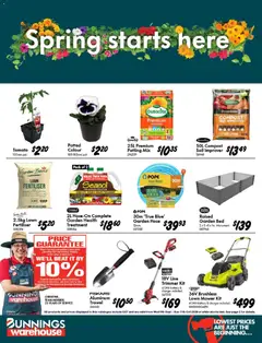 Preview of catalogue Bunnings Warehouse - Spring Starts Here Minchinbury from shop Bunnings Warehouse valid 09/09/2026