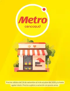 Vista previa de Metro catálogo de la tienda Metro válido desde 28/09/2026