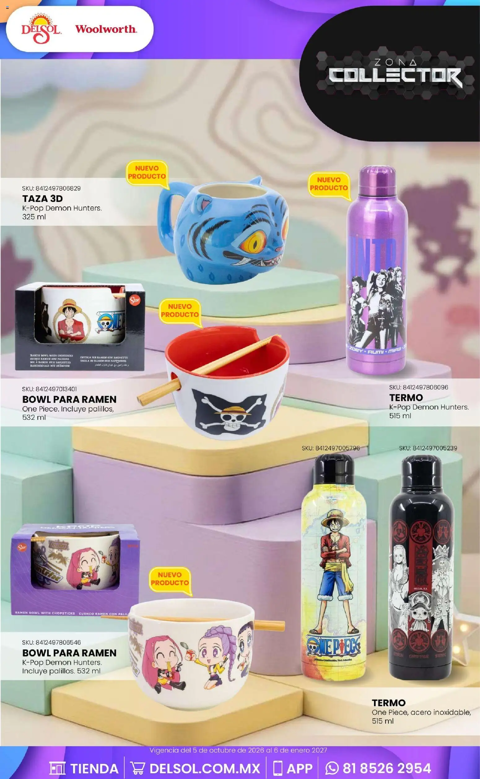 Vista previa las ofertas de la tienda Del Sol y Woolworth - Del Sol y Woolworth catálogo El Castillo del Juguete desde el 01/10/2026 - Termo, Taza, Bowl