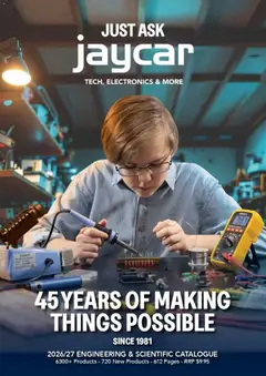 Preview of catalogue Engineering & Scientific Catalogue 2026/2027 from shop Jaycar valid 31/08/2026