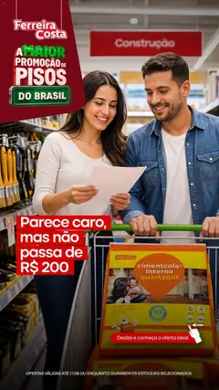 Pré-Visualização do folheto "Ferreira Costa ofertas de Pisos" da loja Ferreira Costa válido a partir de 04/08/2026