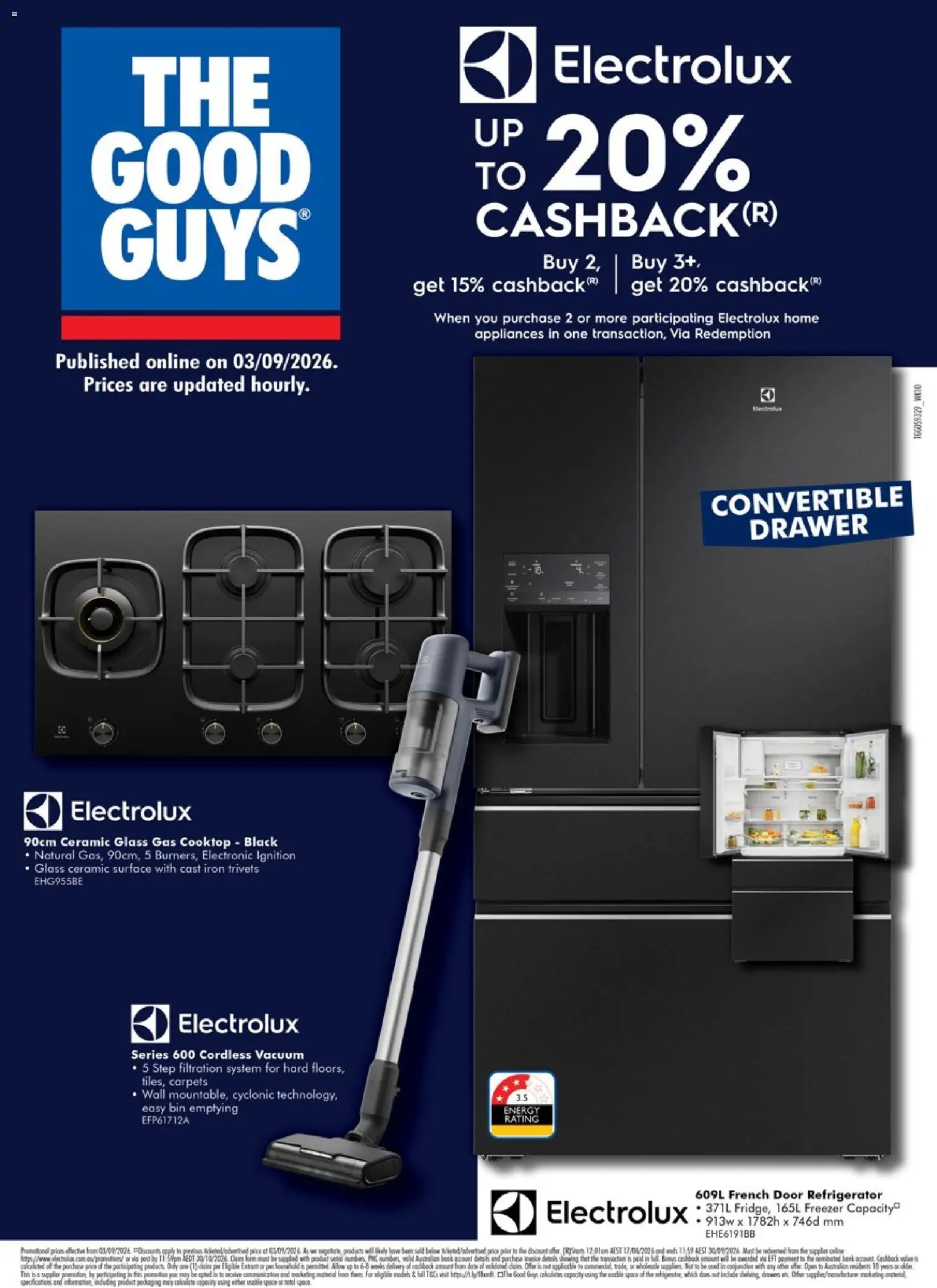 Preview of catalogue The Good Guys Electrolux from shop The Good Guys valid 03/09/2026