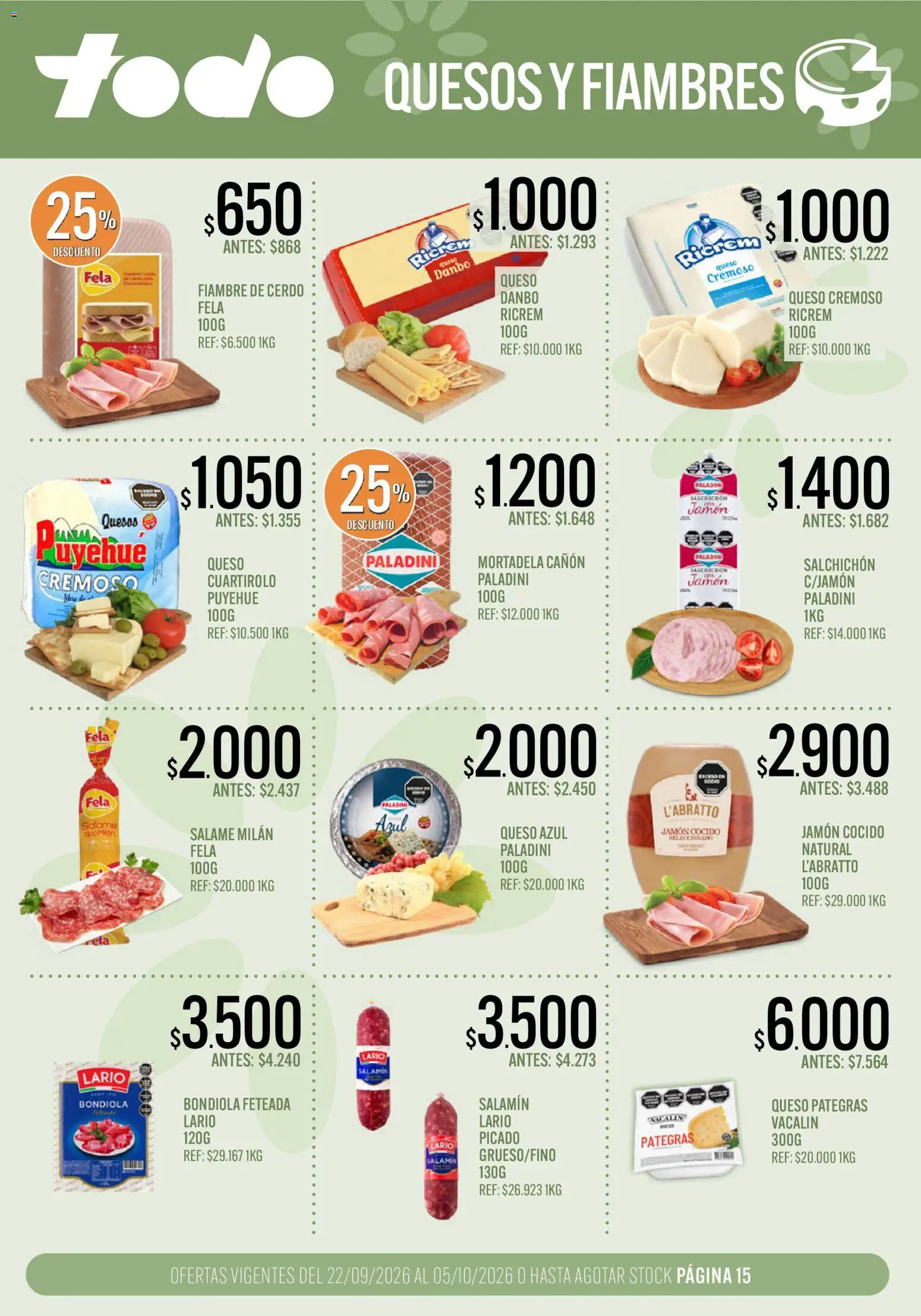 Vista previa del folleto de la tienda Supermercados TODO válido desde el 22/09/2026 