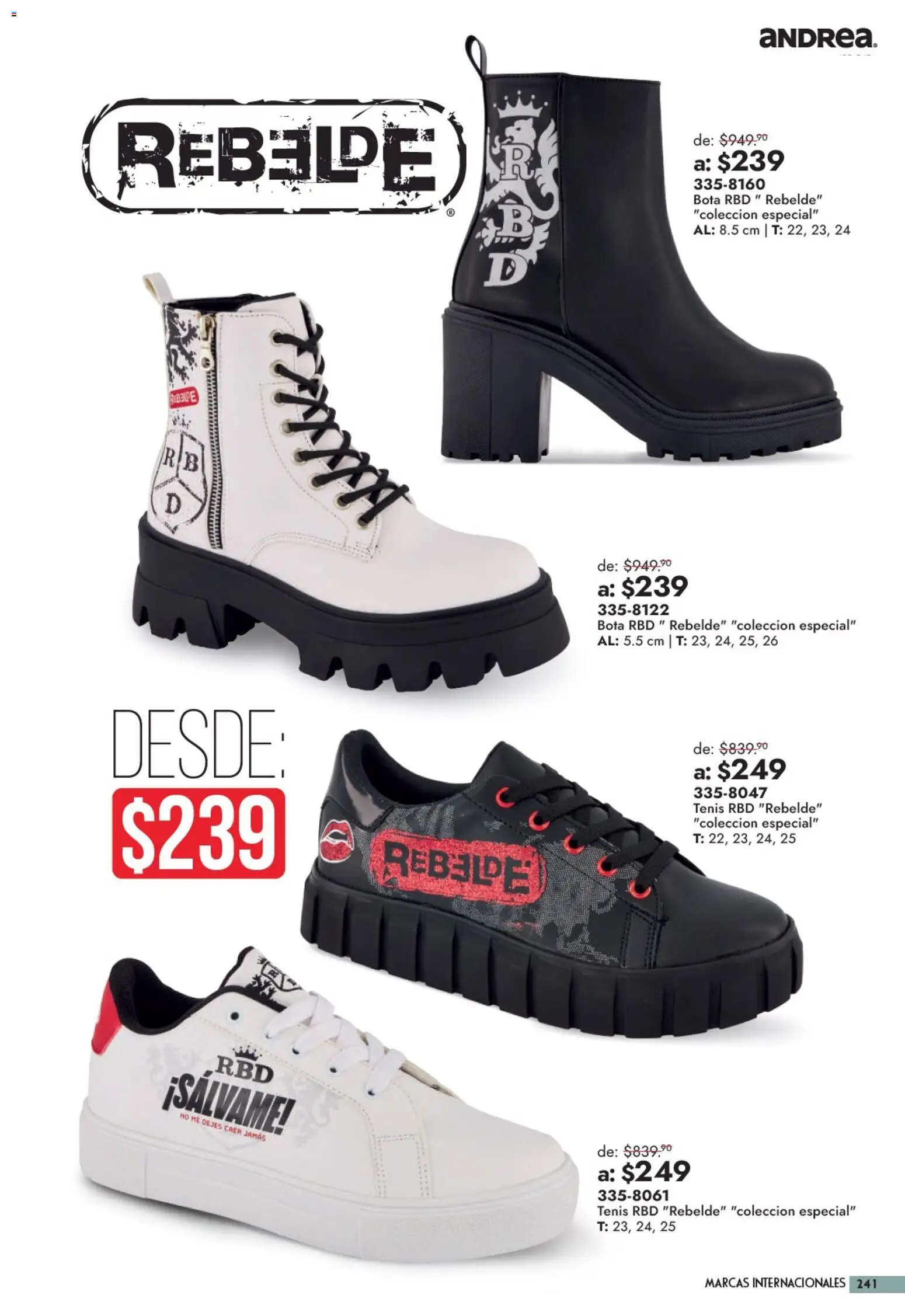 Vista previa las ofertas de la tienda Andrea - Andrea catálogo Outlet desde el 13/09/2026 