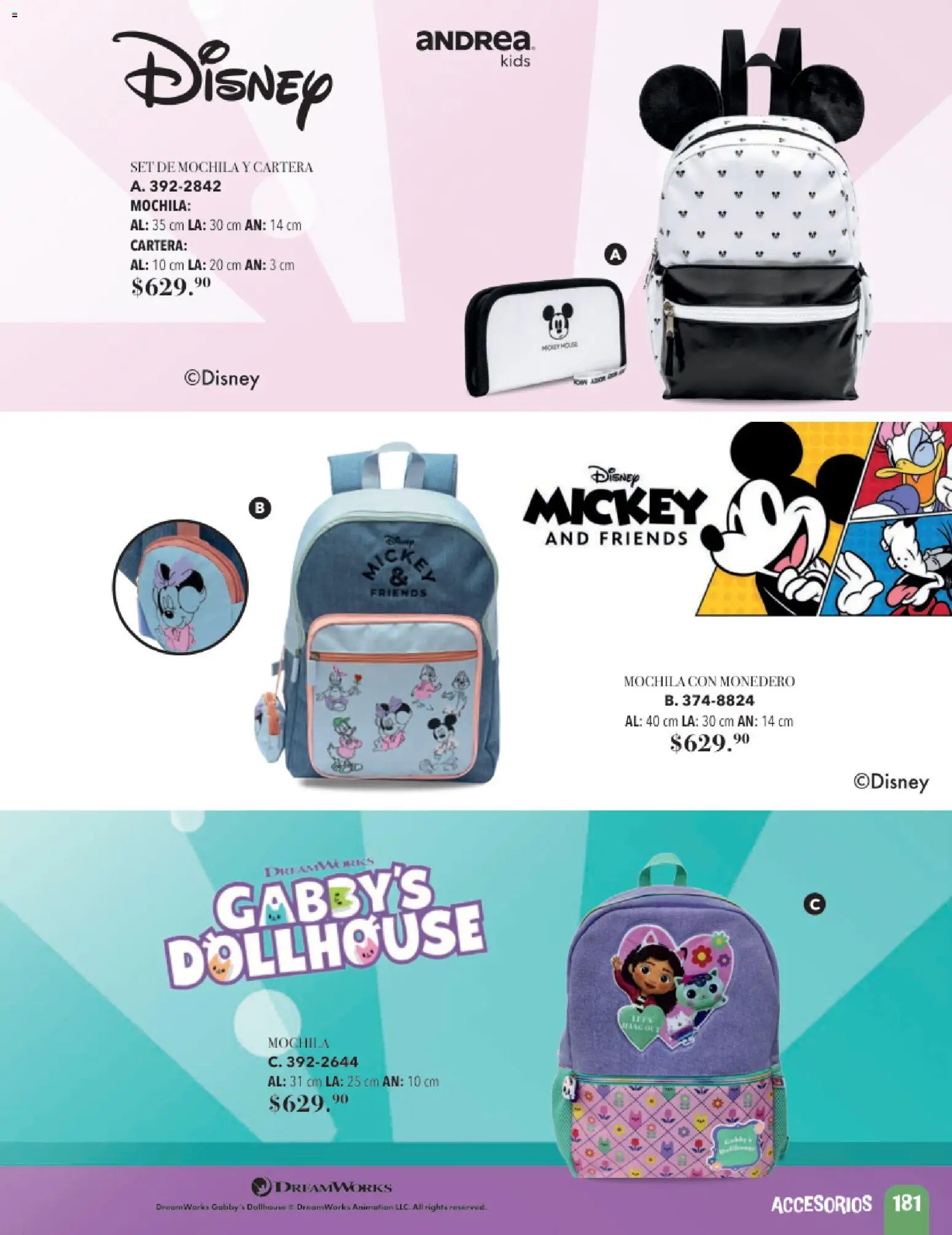 Vista previa las ofertas de la tienda Andrea - Andrea catálogo Infantil desde el 24/05/2026 - Mochila, Monedero