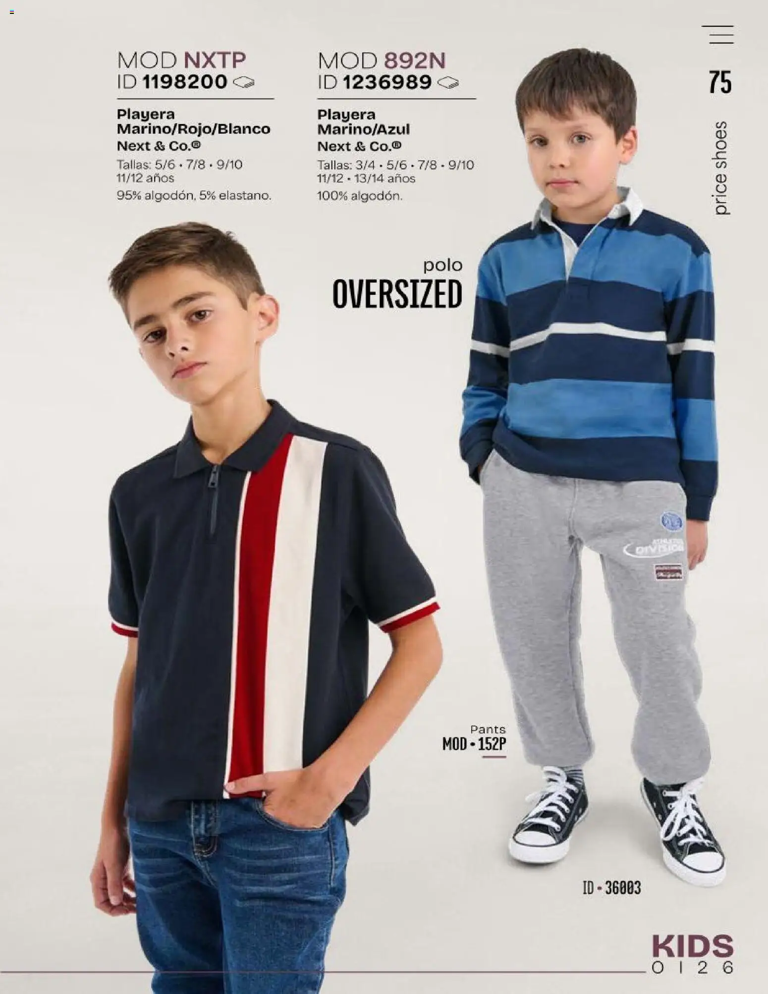 Vista previa las ofertas de la tienda Price Shoes - Price Shoes catálogo Kids desde el 01/10/2026 - Playera, Pants