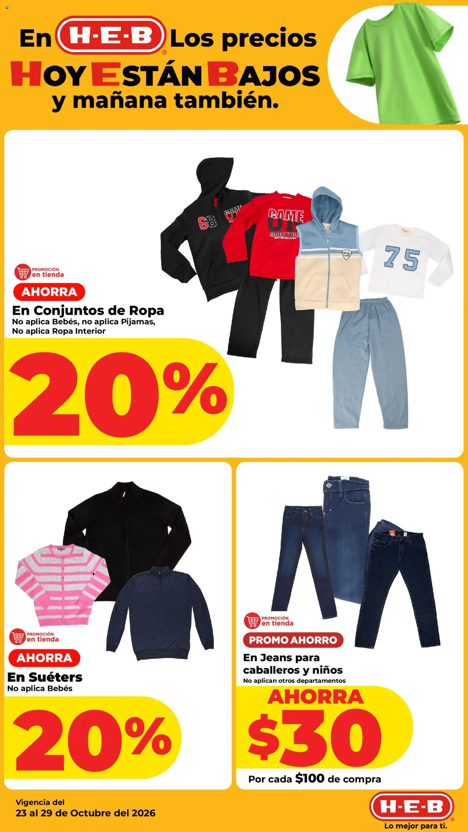 Vista previa las ofertas de la tienda H-E-B - H-E-B folleto desde el 23/10/2026 