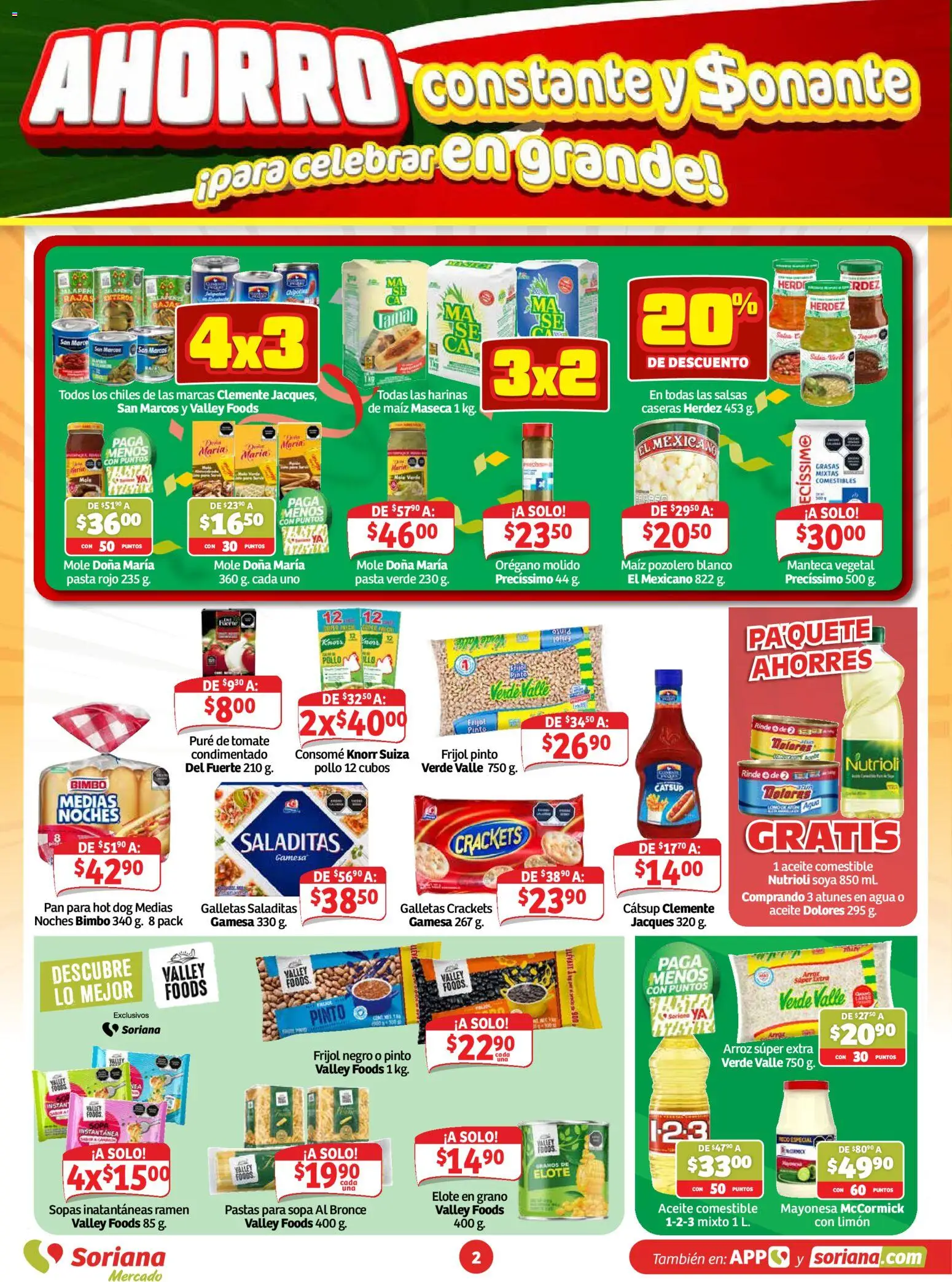Vista previa las ofertas de la tienda Soriana - Soriana Mercado - Ahorro constante y sonante Mercado Nacional desde el 11/09/2026 