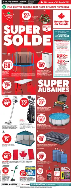 Preview of leaflet Canadian Tire circulaire from shop Canadian Tire is valid from Jun 25, 2026