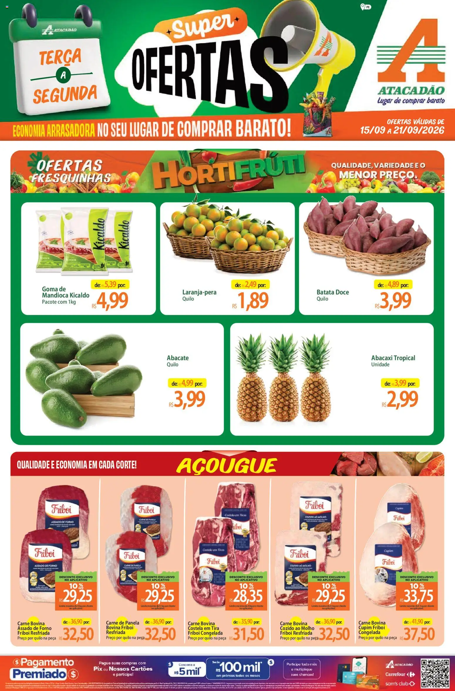 Pré-Visualização do folheto "Atacadão ofertas - PE" da loja Atacadão válido a partir de 15/09/2026