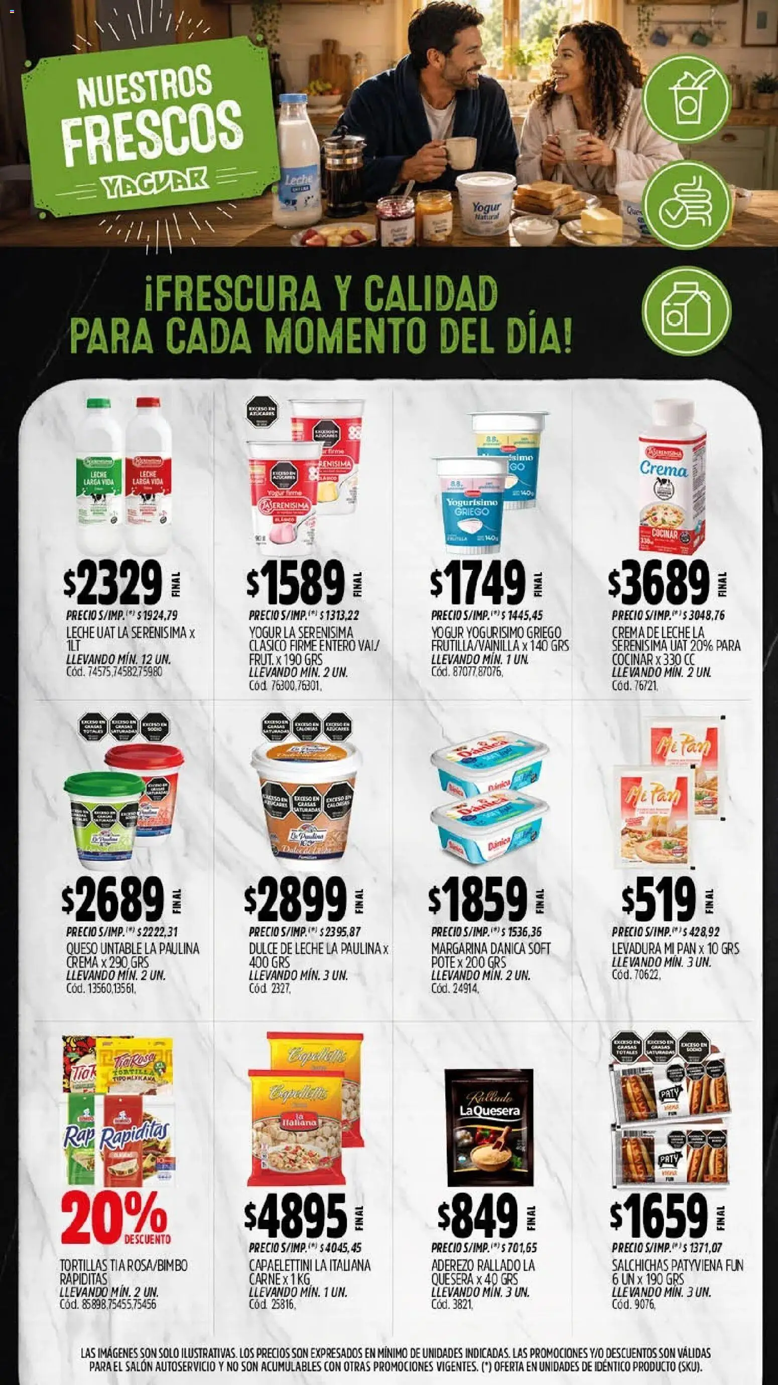 Vista previa del folleto de la tienda Yaguar válido desde el 17/07/2026 - Pan, Carne, Leche, Crema, Levadura, Yogur, Margarina, Aderezo