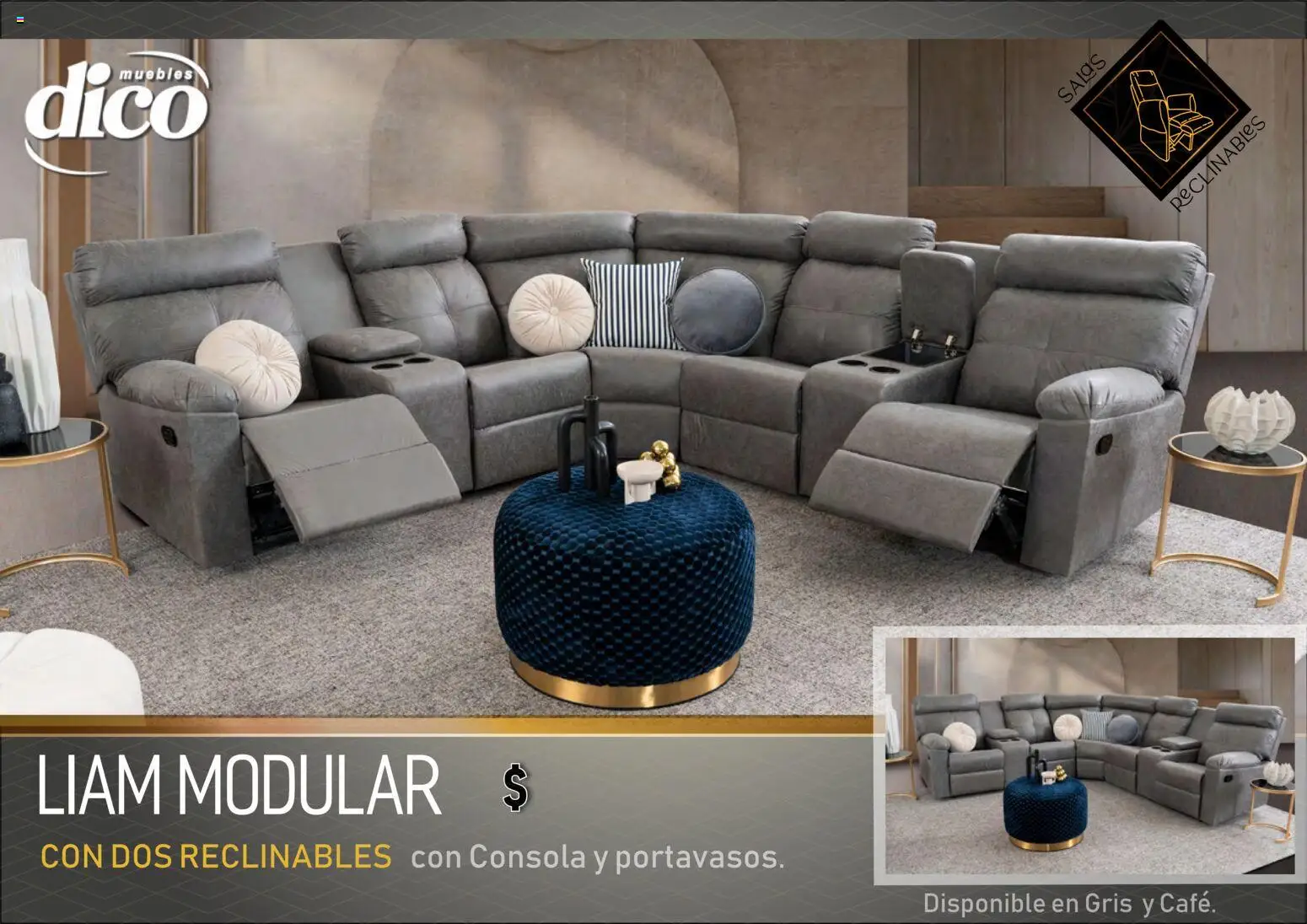 Vista previa las ofertas de la tienda Muebles Dico - Muebles Dico catálogo Salas reclinables desde el 27/03/2026 - Sales, Modular
