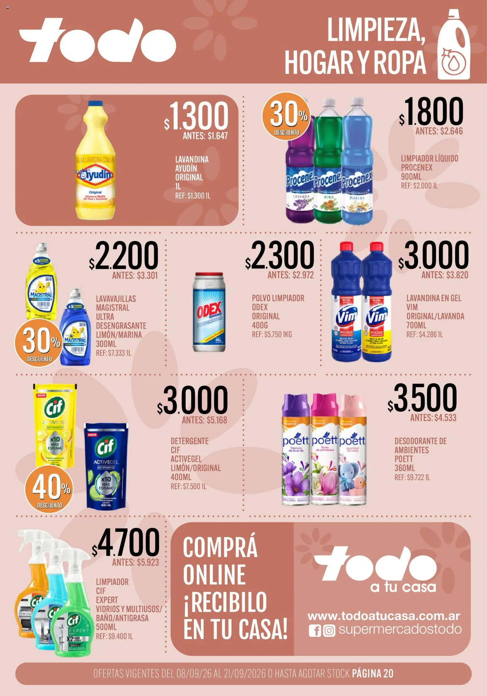 Vista previa del folleto de la tienda Supermercados TODO válido desde el 08/09/2026 