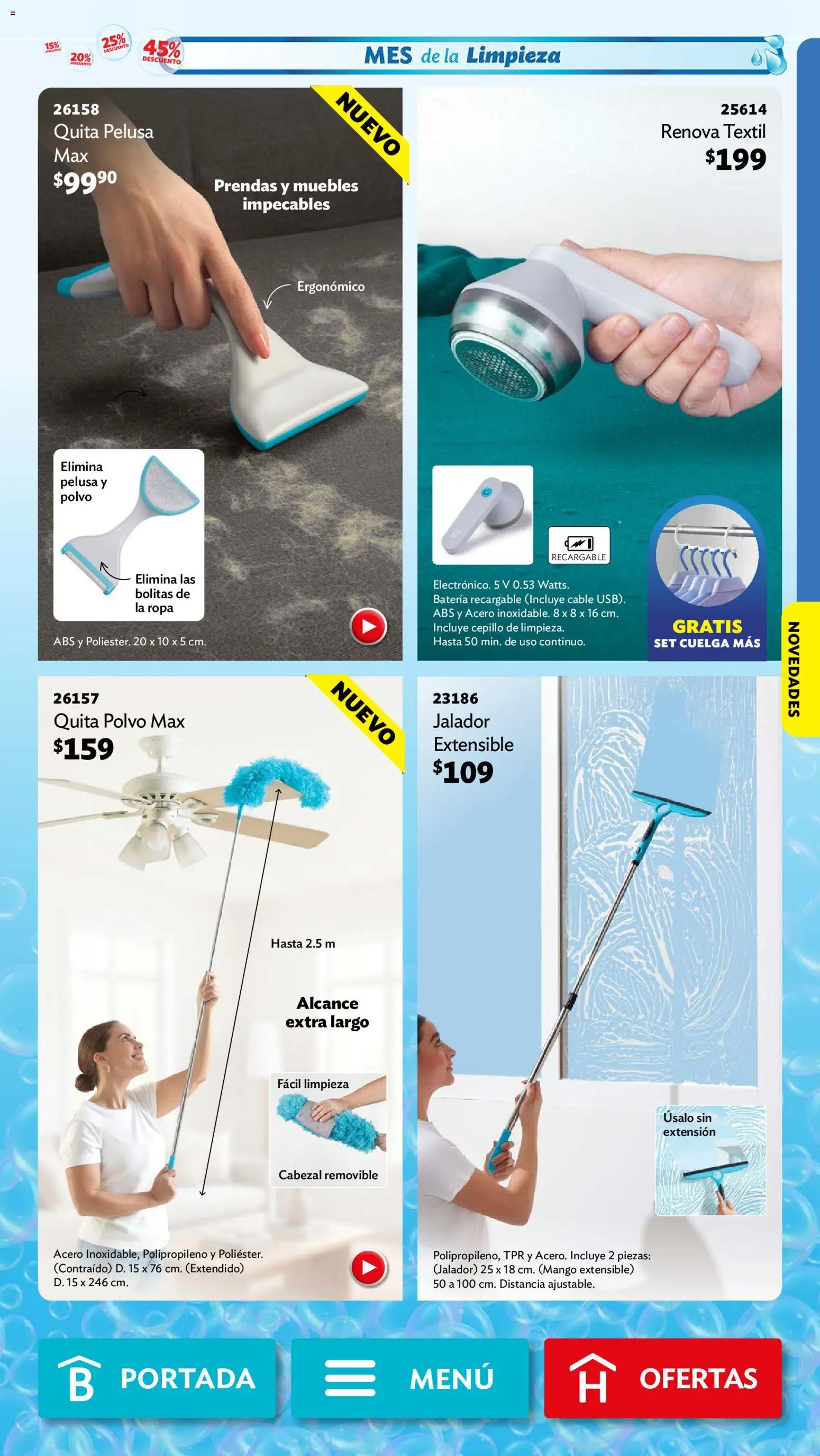 Vista previa las ofertas de la tienda Betterware - Betterware campaña 10 2026 desde el 28/09/2026 - Mango, Ropa, Batería, Extensión, Cable, Cepillo, Polvo