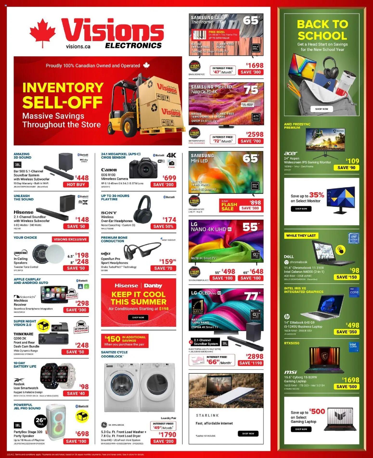 Preview of leaflet Visions weekly flyer / circulaire from shop Visions is valid from Jul 31, 2026 - Tv, Water, Camera, Laptop, Monitor, Speaker, Smartphone, Soundbar