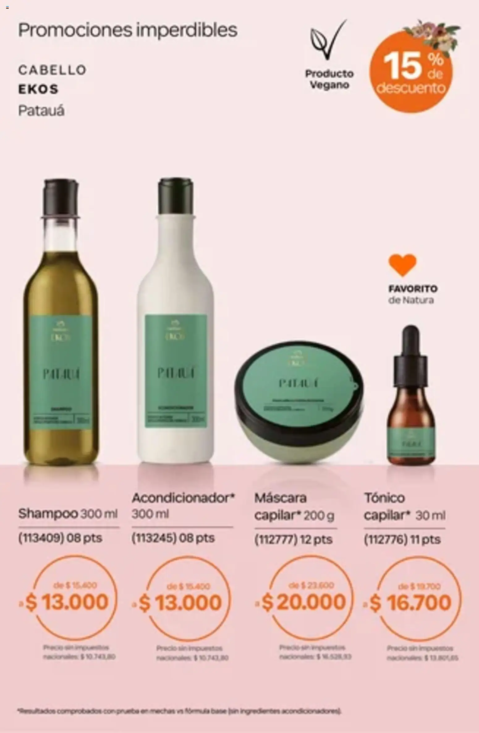 Vista previa del folleto de la tienda Natura válido desde el 01/10/2026 - Shampoo, Ingredientes, Máscara