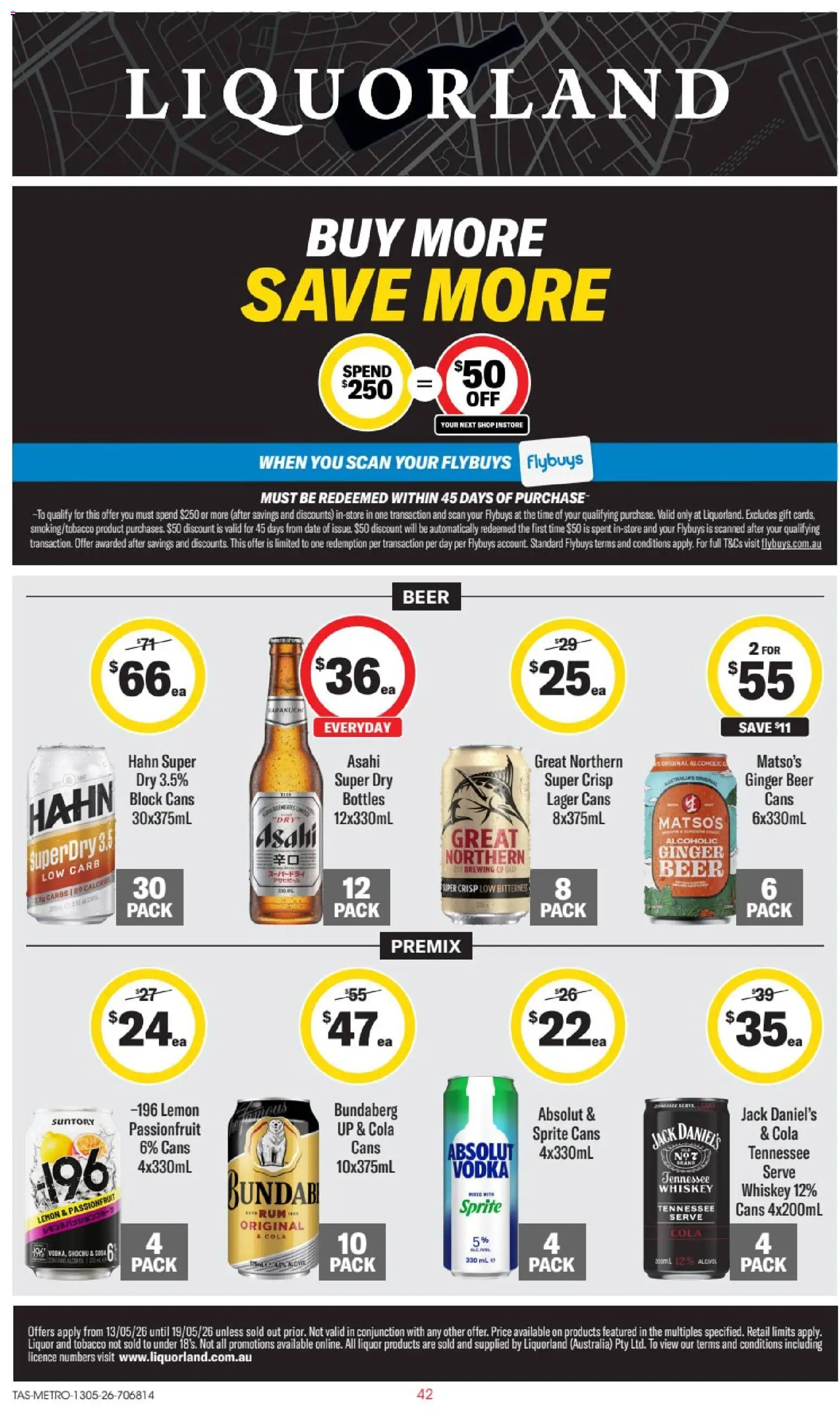 Preview of catalogue Liquorland catalogue TAS from shop Liquorland valid 13/05/2026