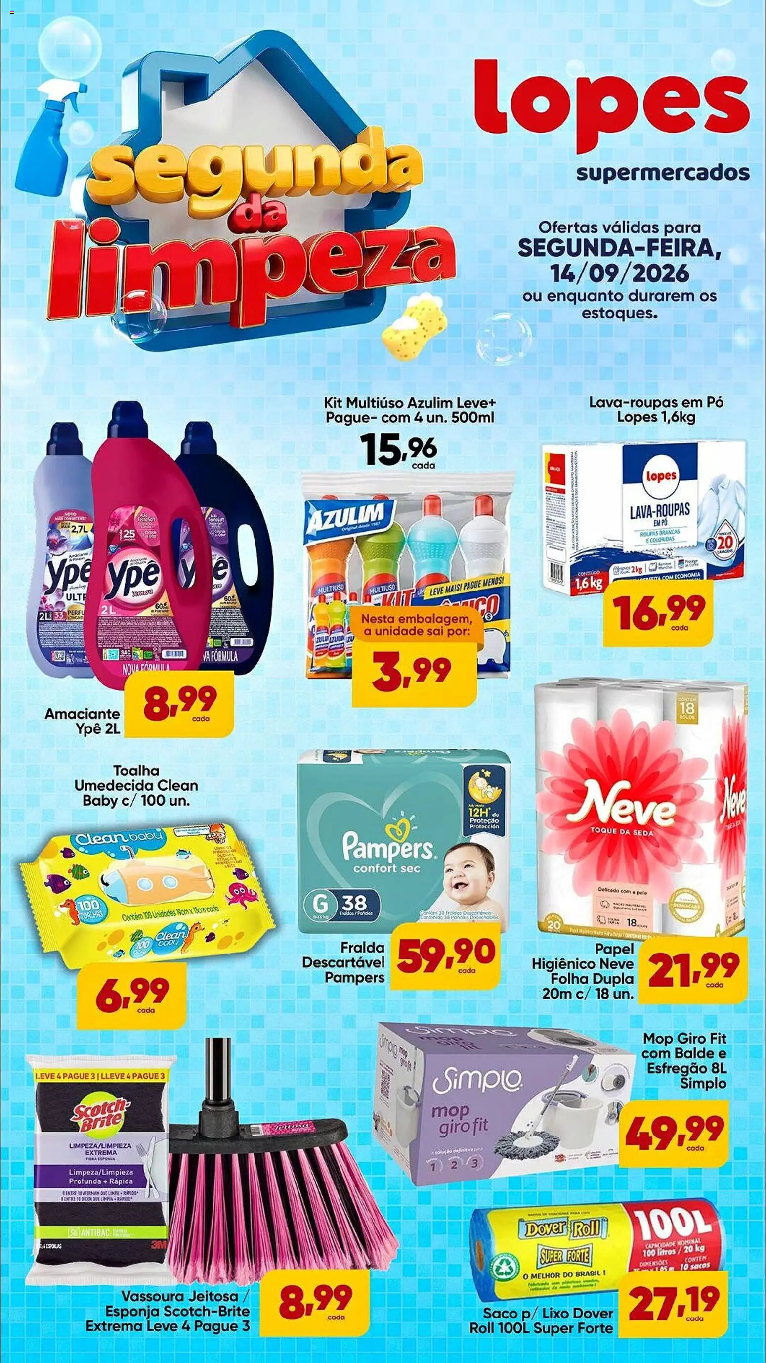 Pré-Visualização do folheto "Lopes Supermercados - Ofertas da semana" da loja Lopes Supermercados válido a partir de 14/09/2026