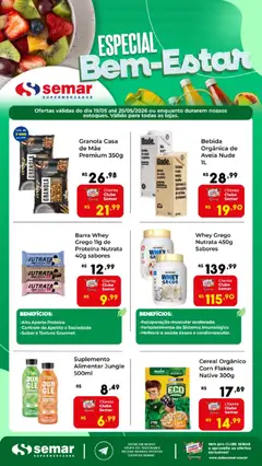 Pré-Visualização do folheto "Semar Supermercado ofertas Bem-Estar" da loja Semar Supermercado válido a partir de 19/05/2026