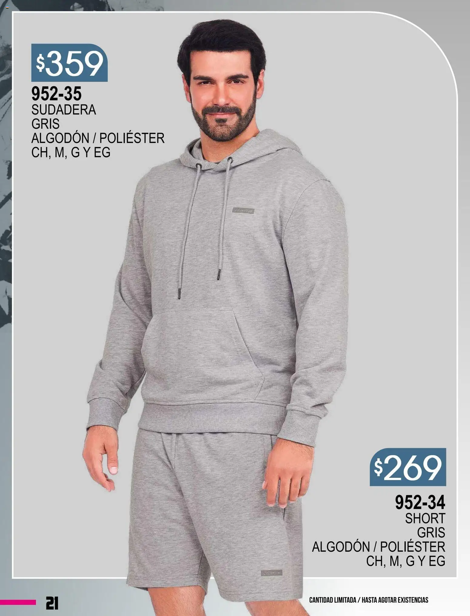 Vista previa las ofertas de la tienda Cklass - Catálogo Especial Supersport Caballero desde el 08/01/2026 - Sudadera, Short, Algodón