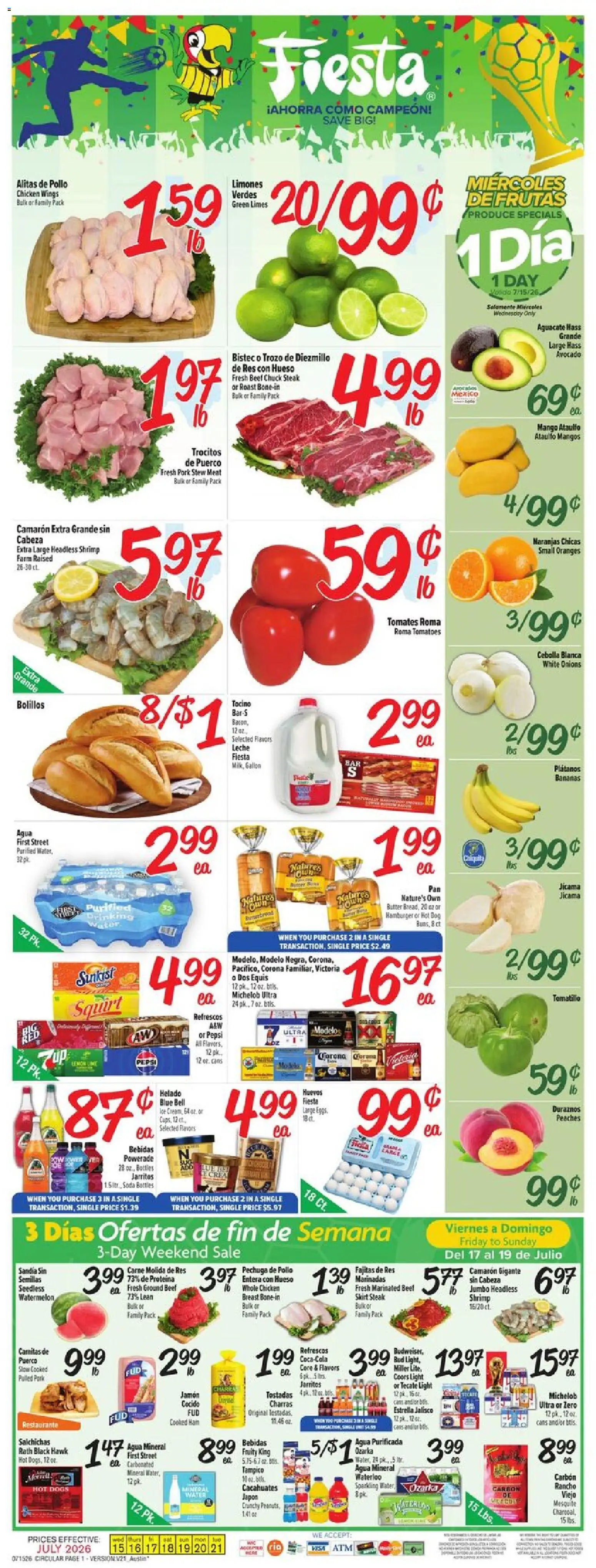 Ad Preview of Fiesta Mart Fiesta Mart Weekly Ad from 07/15/2026