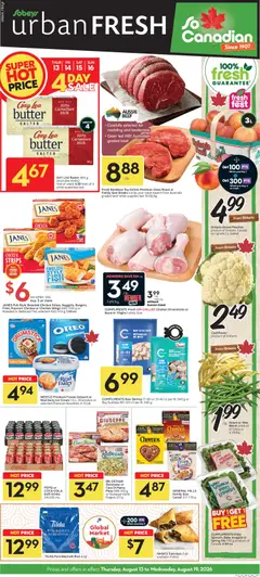 Preview of leaflet Weekly Flyer - Urban Fresh from shop Sobeys is valid from Aug 13, 2026