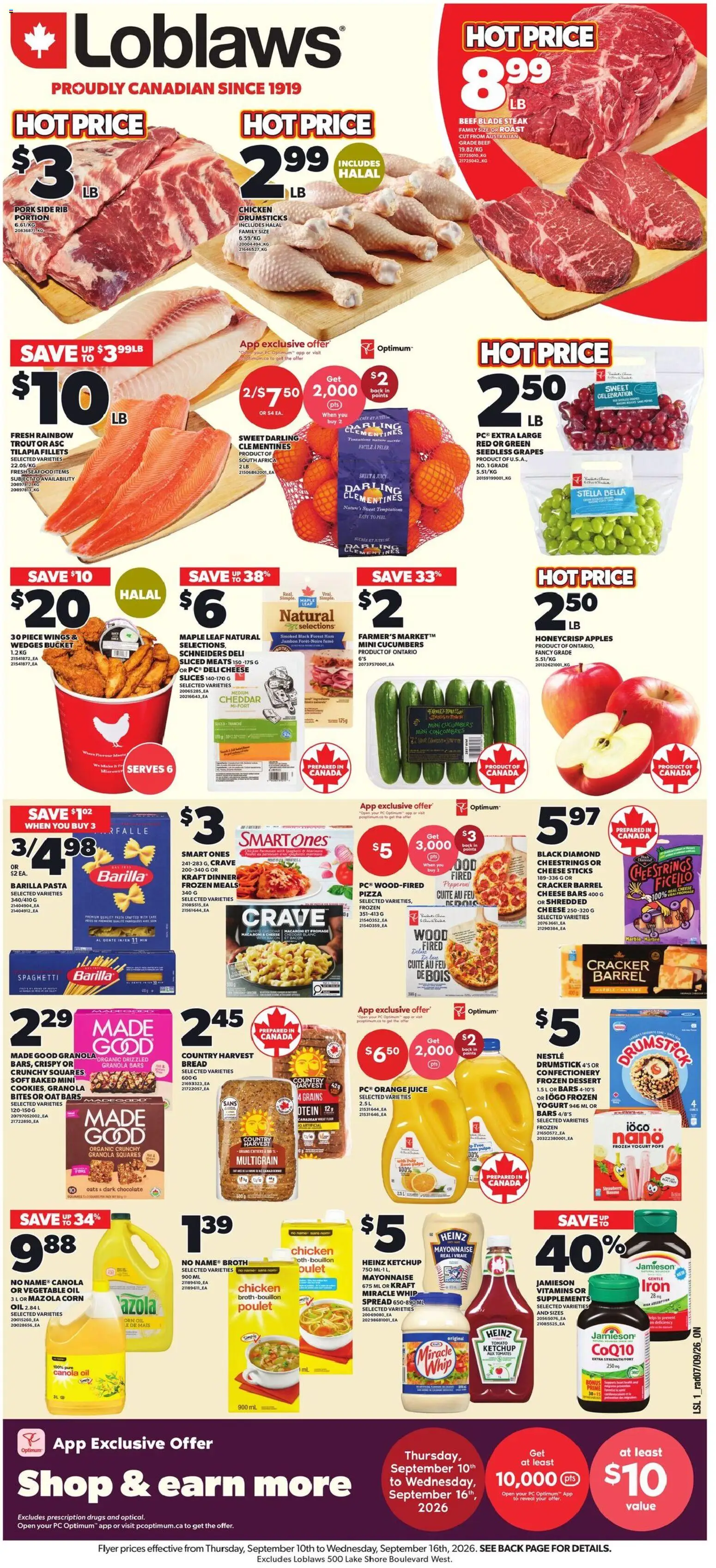 Preview of leaflet Loblaws weekly flyer / circulaire from shop Loblaws is valid from Sep 10, 2026