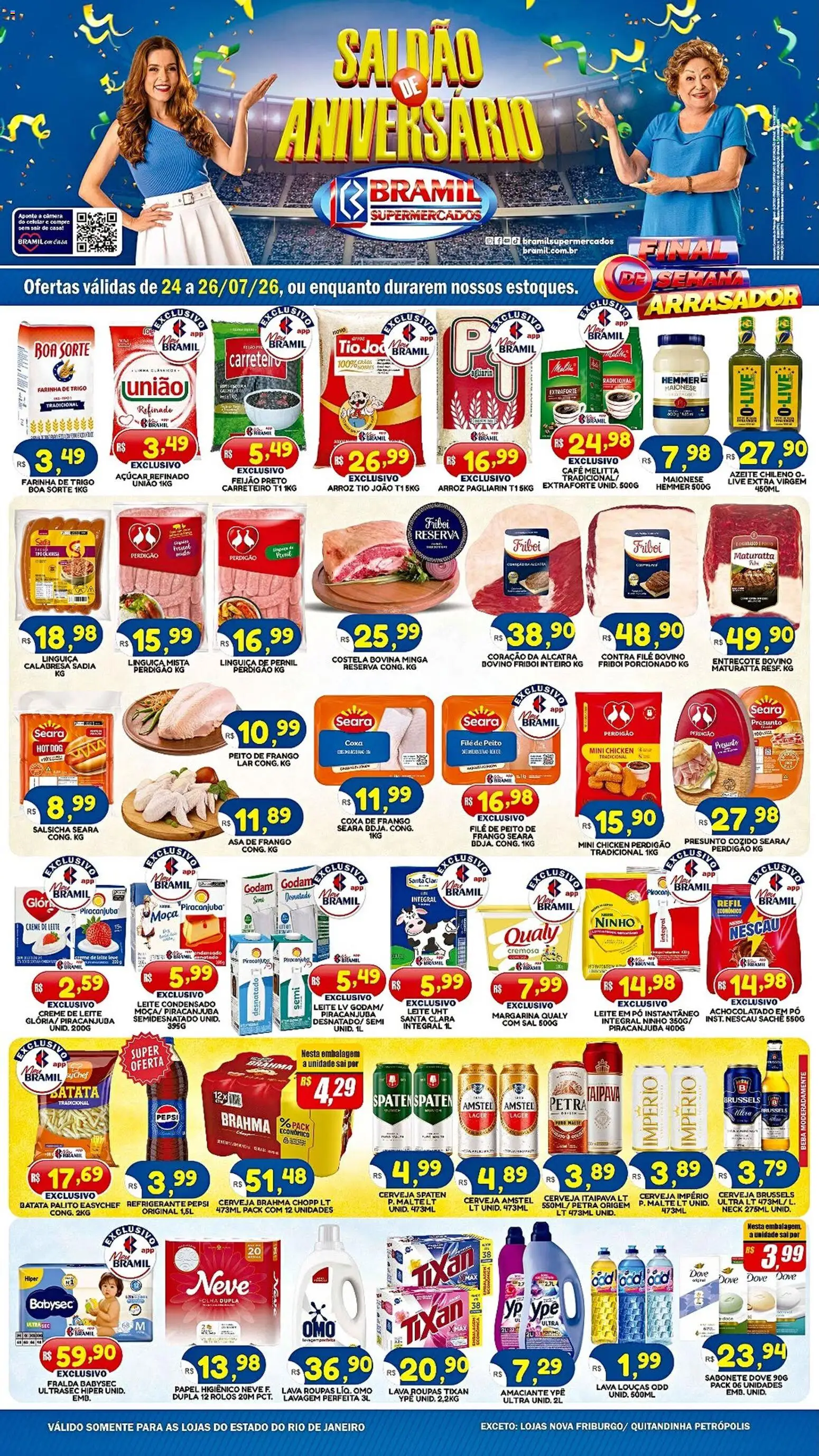 Pré-Visualização do folheto "Bramil Supermercados - Ofertas da semana" da loja Bramil Supermercados válido a partir de 24/07/2026