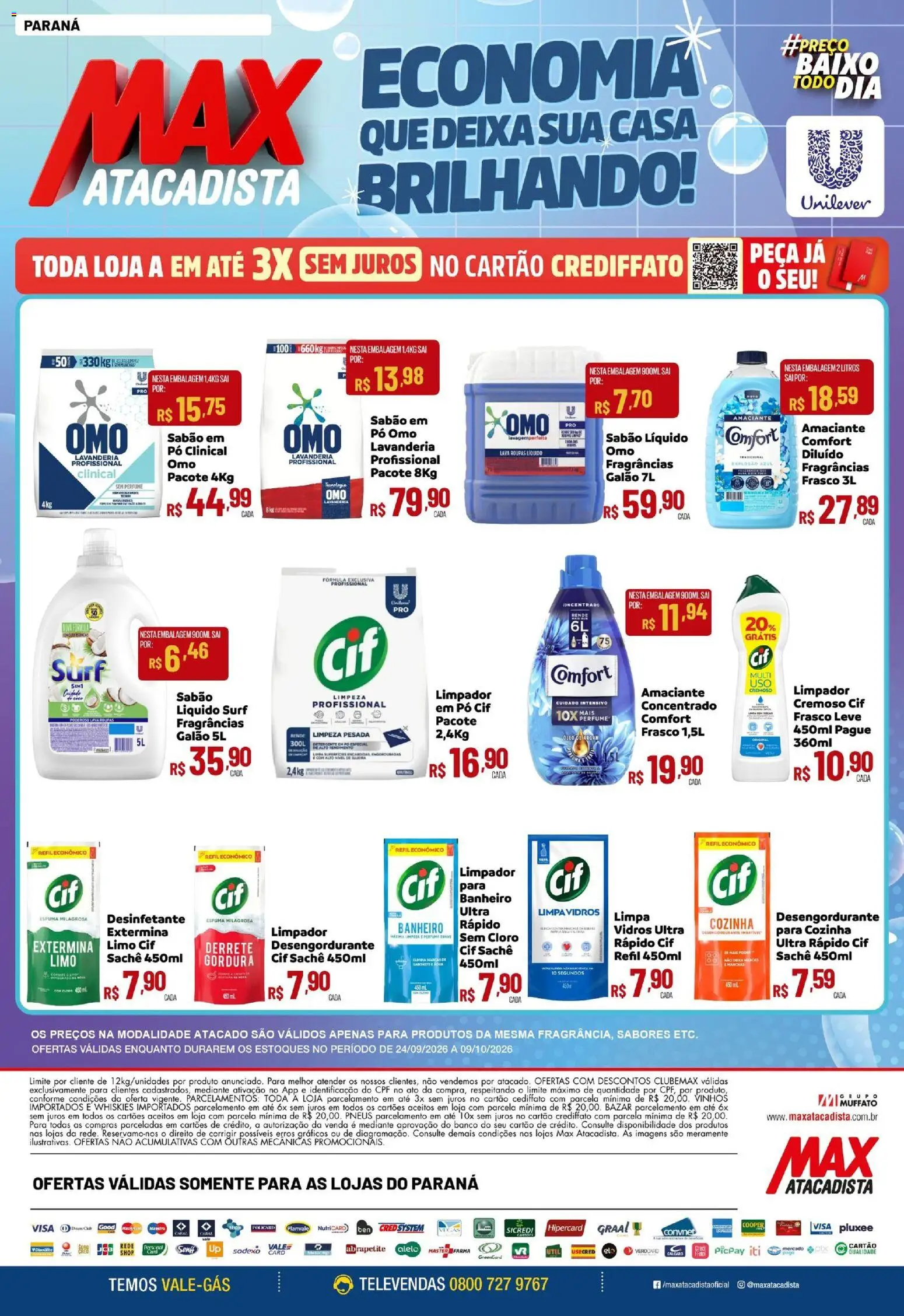 Pré-Visualização do folheto "Max Atacadista ofertas Limpeza" da loja Max Atacadista válido a partir de 24/09/2026