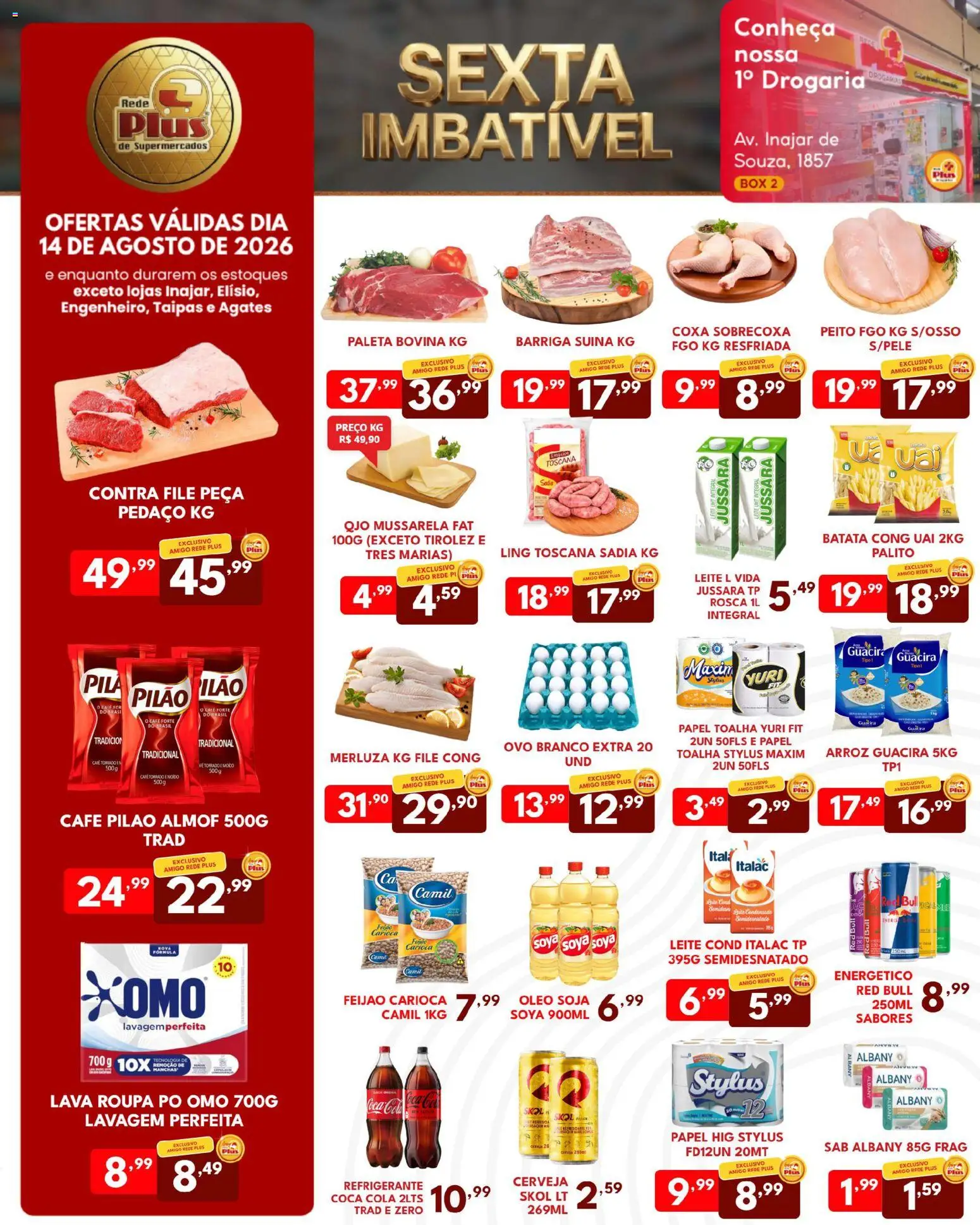Pré-Visualização do folheto "Rede Plus Supermercados - Ofertas da semana" da loja Rede Plus Supermercados válido a partir de 14/08/2026