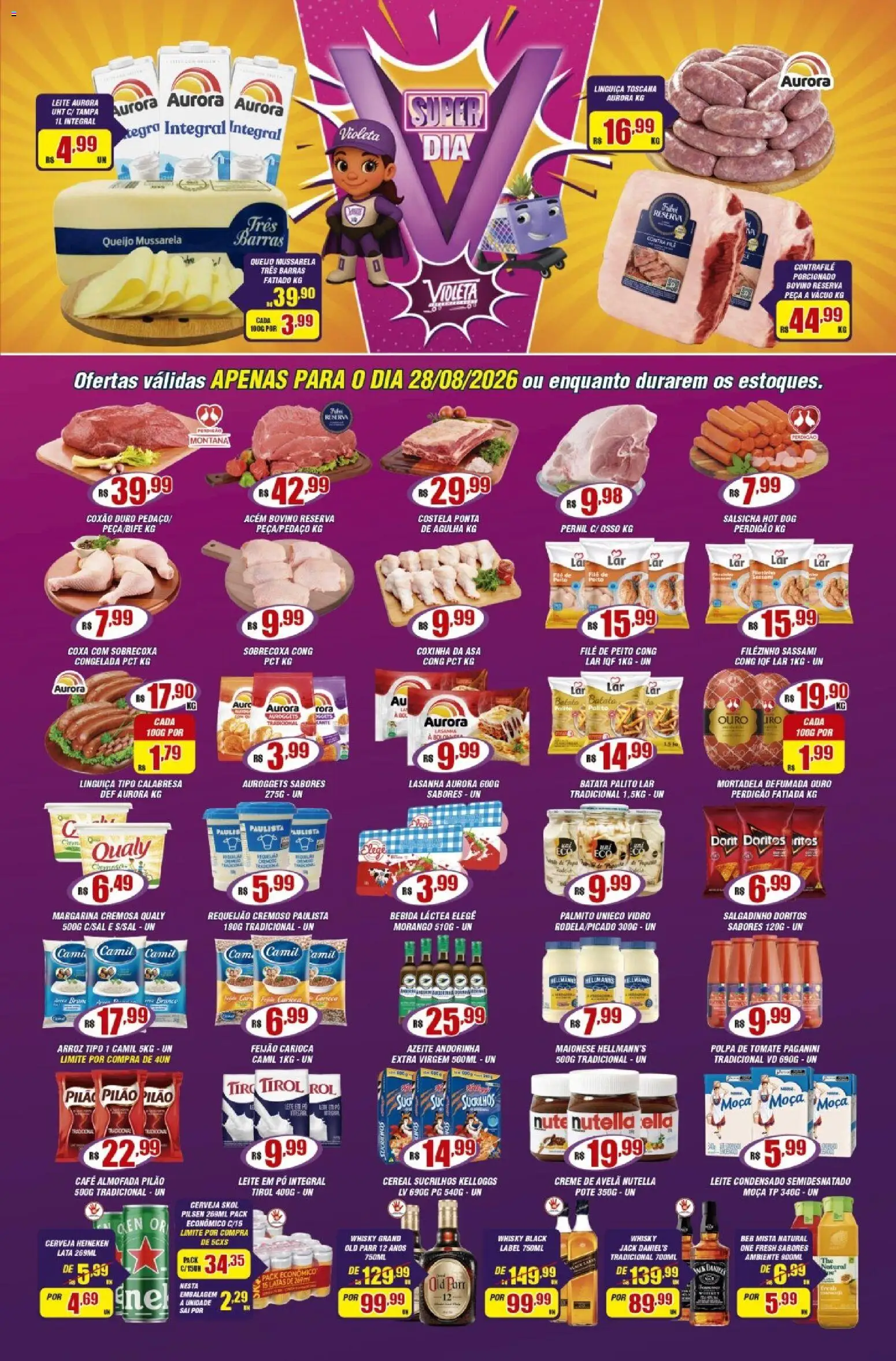 Pré-Visualização do folheto "Violeta Supermercados - Ofertas da semana" da loja Violeta Supermercados válido a partir de 28/08/2026