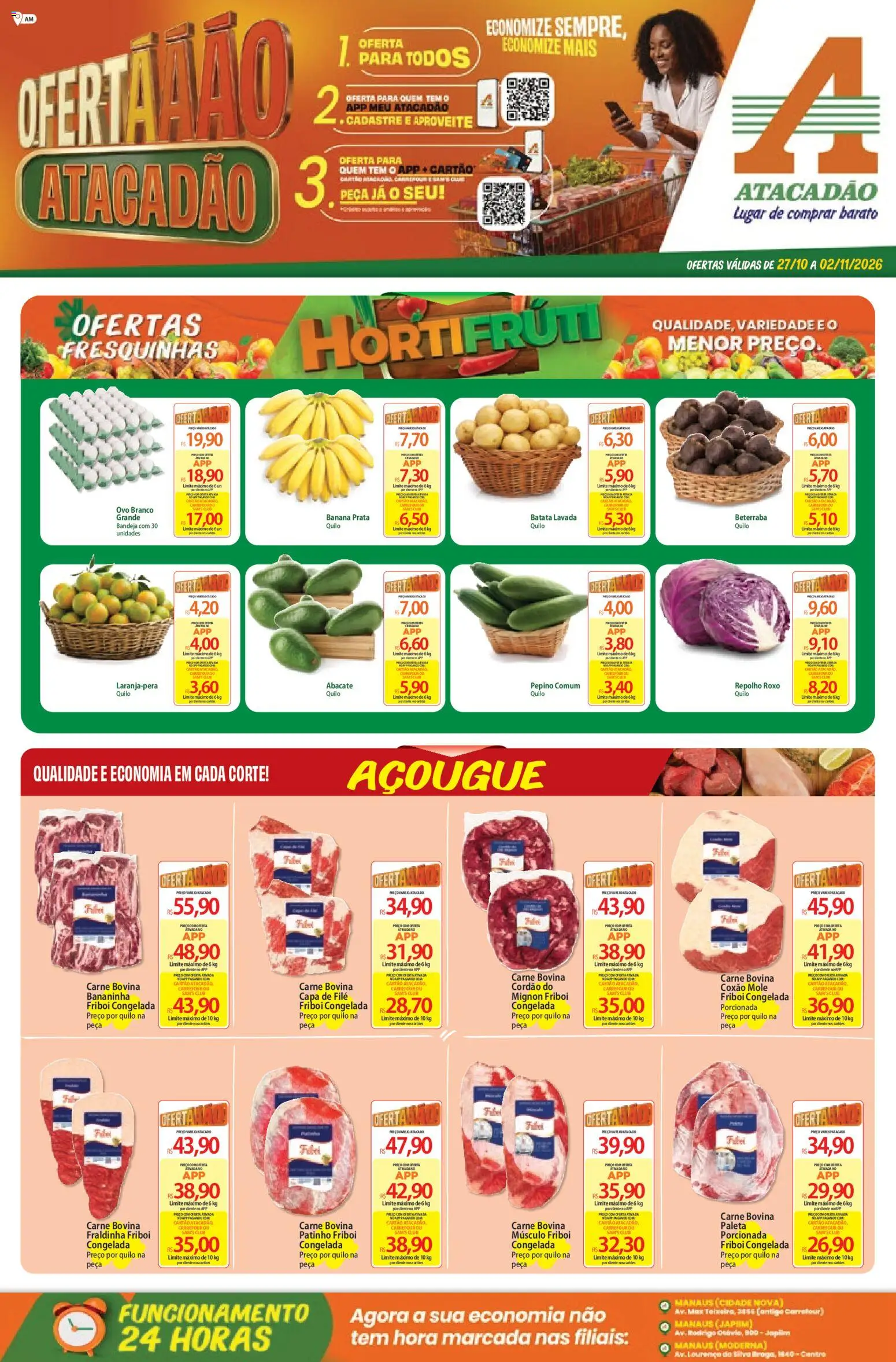 Pré-Visualização do folheto "Atacadão ofertas - AM" da loja Atacadão válido a partir de 27/10/2026