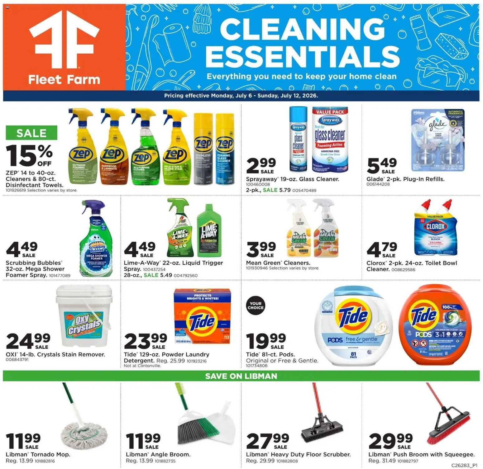 Ad Preview of Mills Fleet Farm Mills Fleet Farm Home & Cleaning from 07/06/2026
