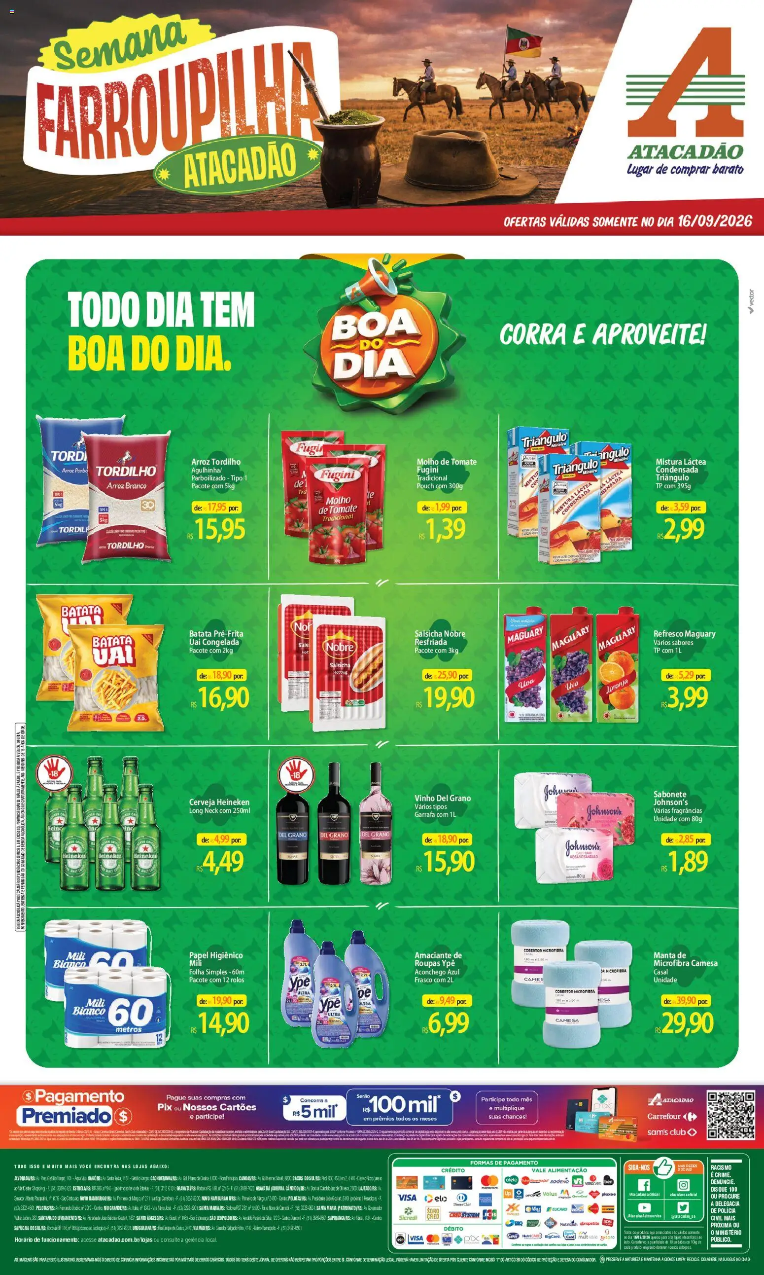 Pré-Visualização do folheto "Atacadão ofertas - RS" da loja Atacadão válido a partir de 16/09/2026