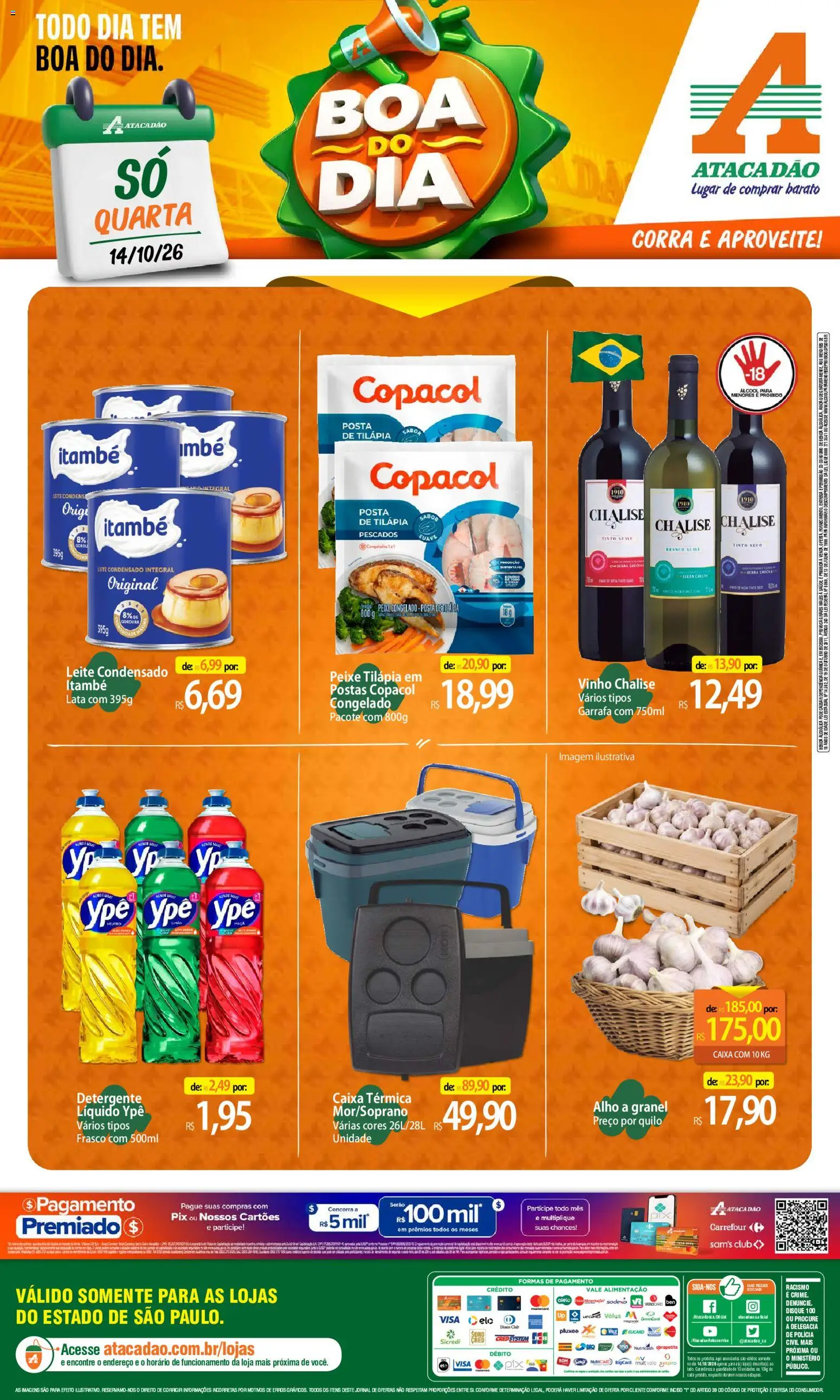 Pré-Visualização do folheto "Atacadão ofertas - SP" da loja Atacadão válido a partir de 14/10/2026
