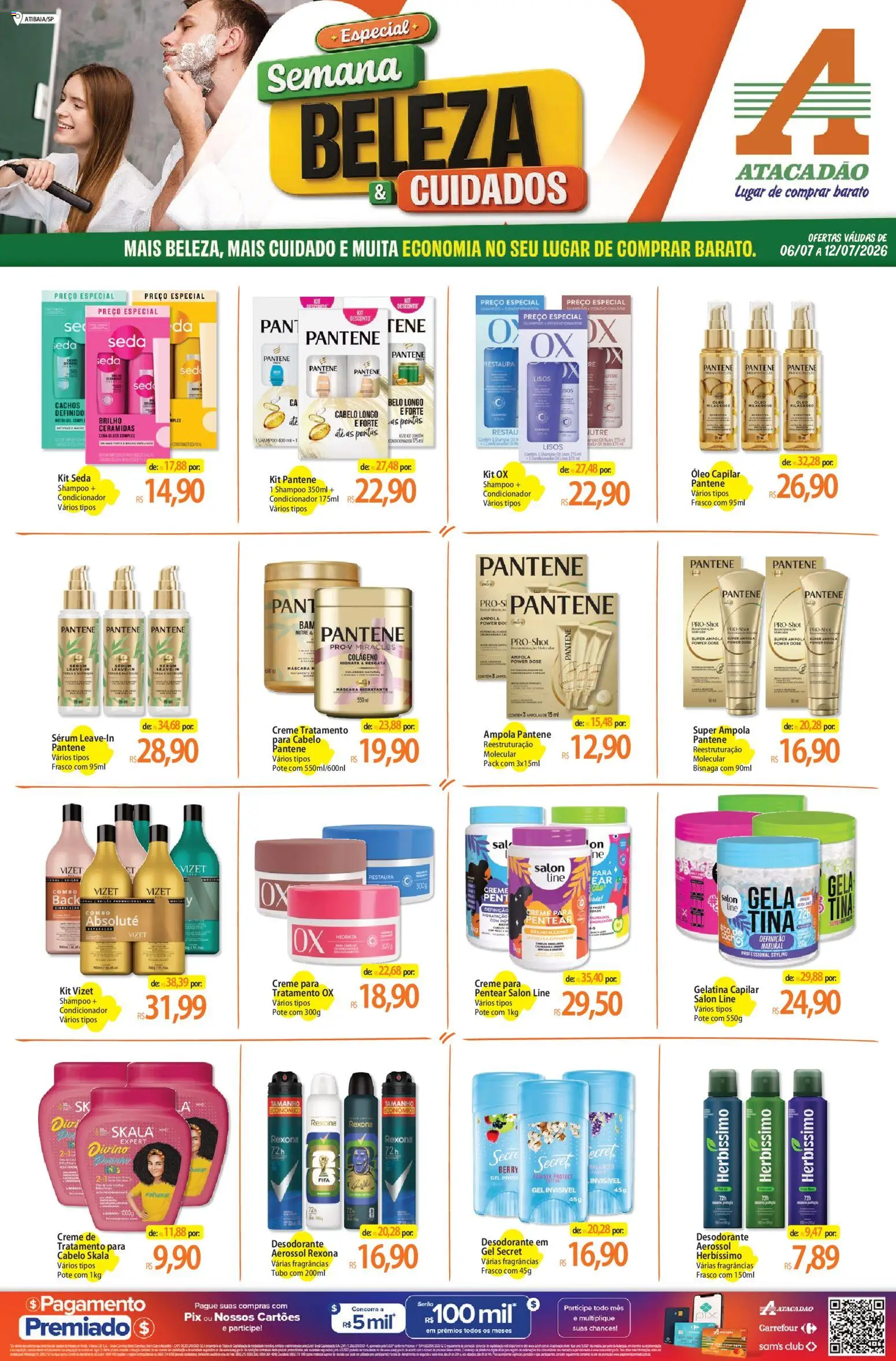 Pré-Visualização do folheto "Atacadão ofertas - SP" da loja Atacadão válido a partir de 06/07/2026 - Colágeno, Portas, Desodorante, Óleo, Creme, Gelatina, Sérum, Condicionador