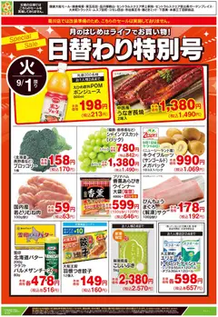 ライフの2026/09/01から2026/09/01までのチラシはここライフ 世田谷区 - 9/1号 日替わり特別号