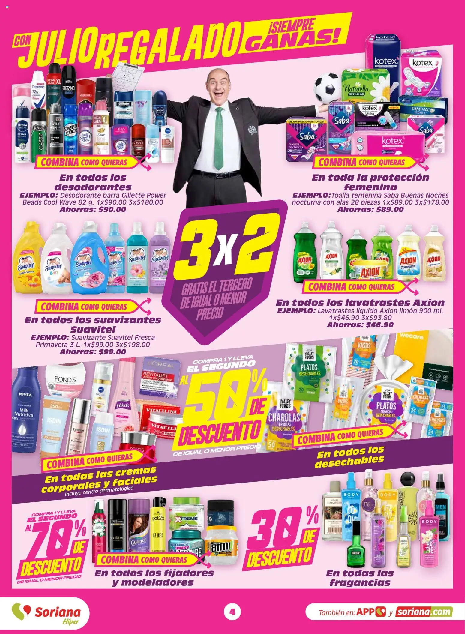 Vista previa las ofertas de la tienda Soriana - Soriana folleto desde el 12/06/2026 - Limón, Desodorante, Body, Toalla, Barra, Vasos, Suavizante