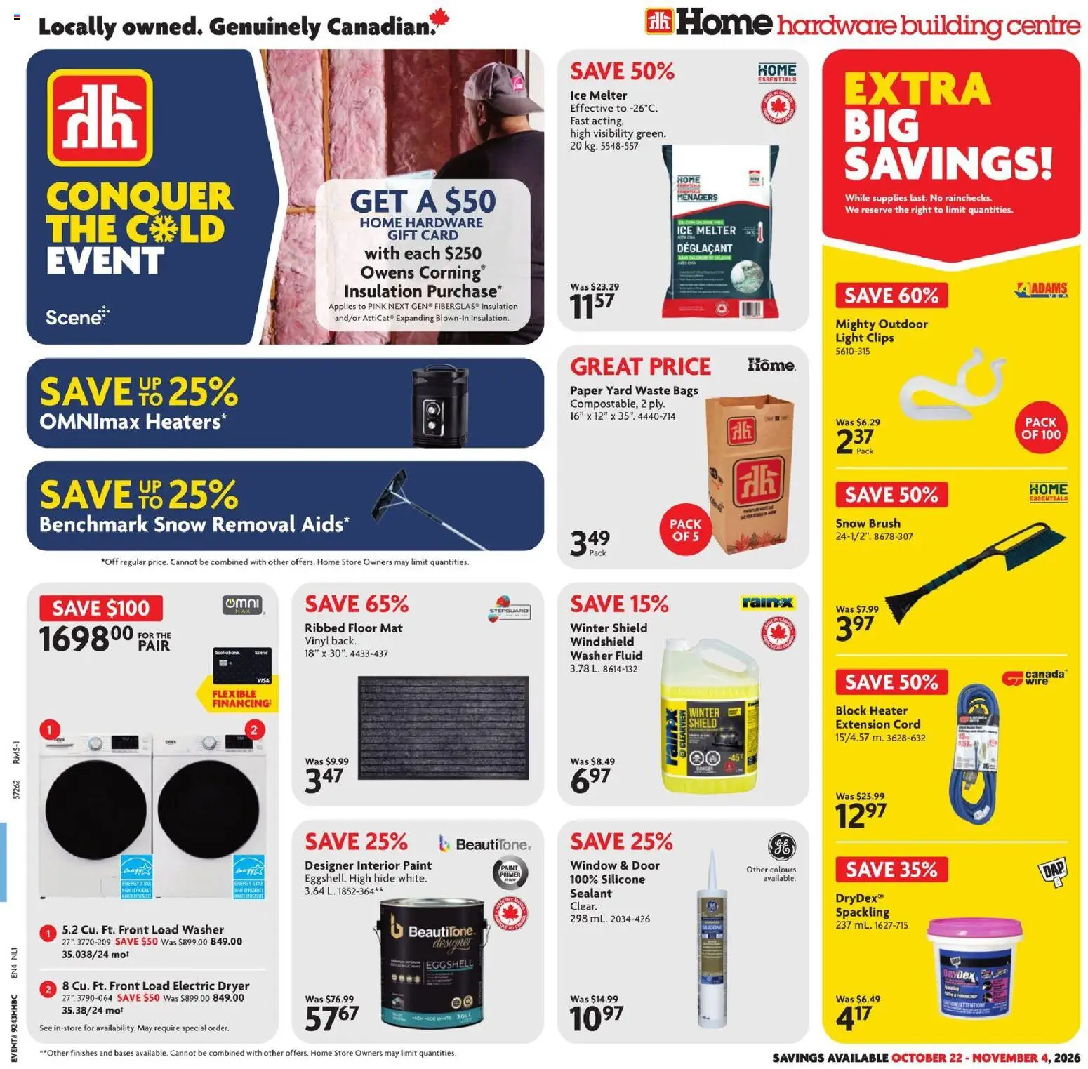 Preview of leaflet Weekly Flyer - NL from shop Home Hardware is valid from Oct 22, 2026