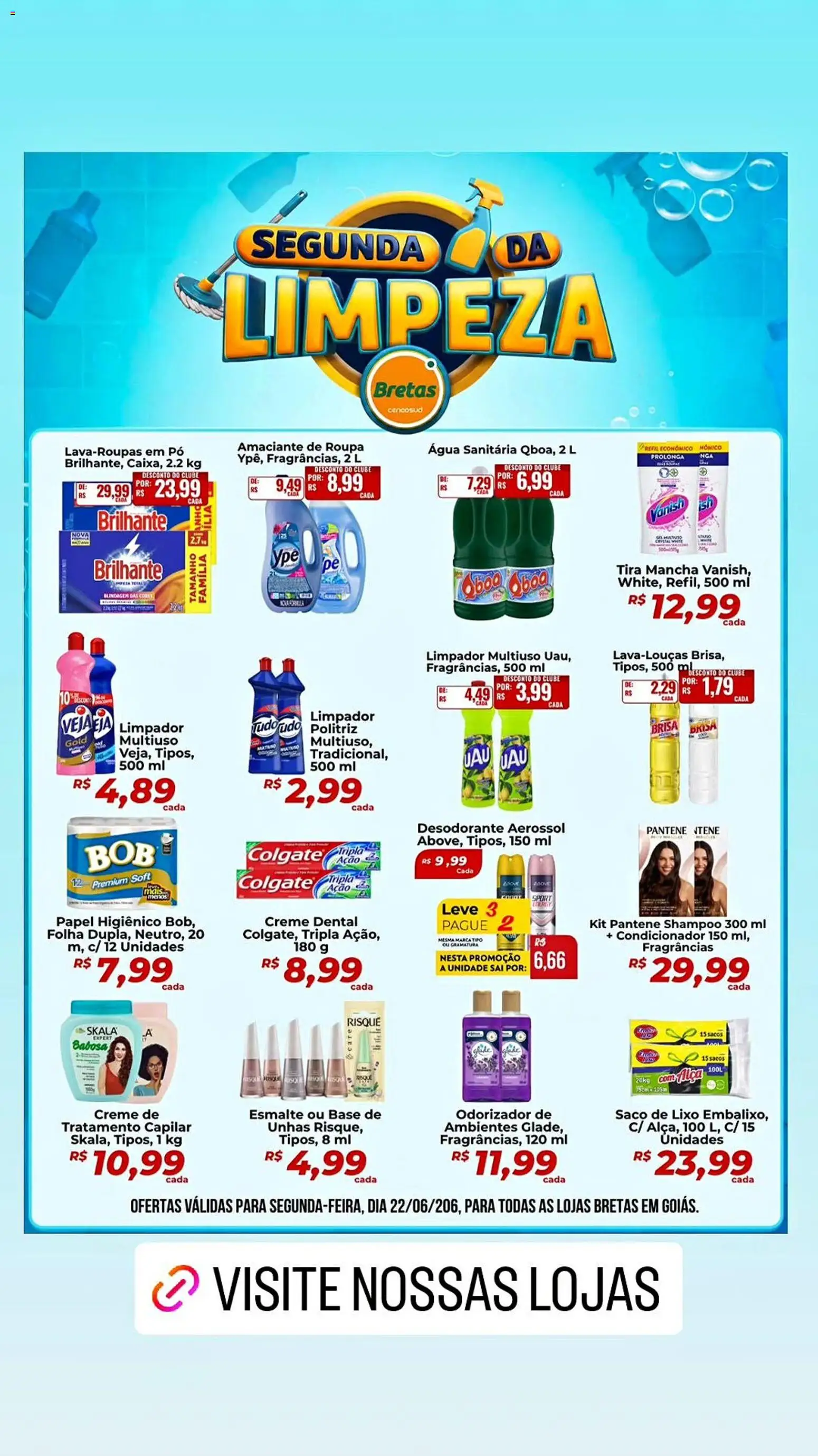 Pré-Visualização do folheto "Bretas ofertas do Dia" da loja Bretas válido a partir de 22/06/2026