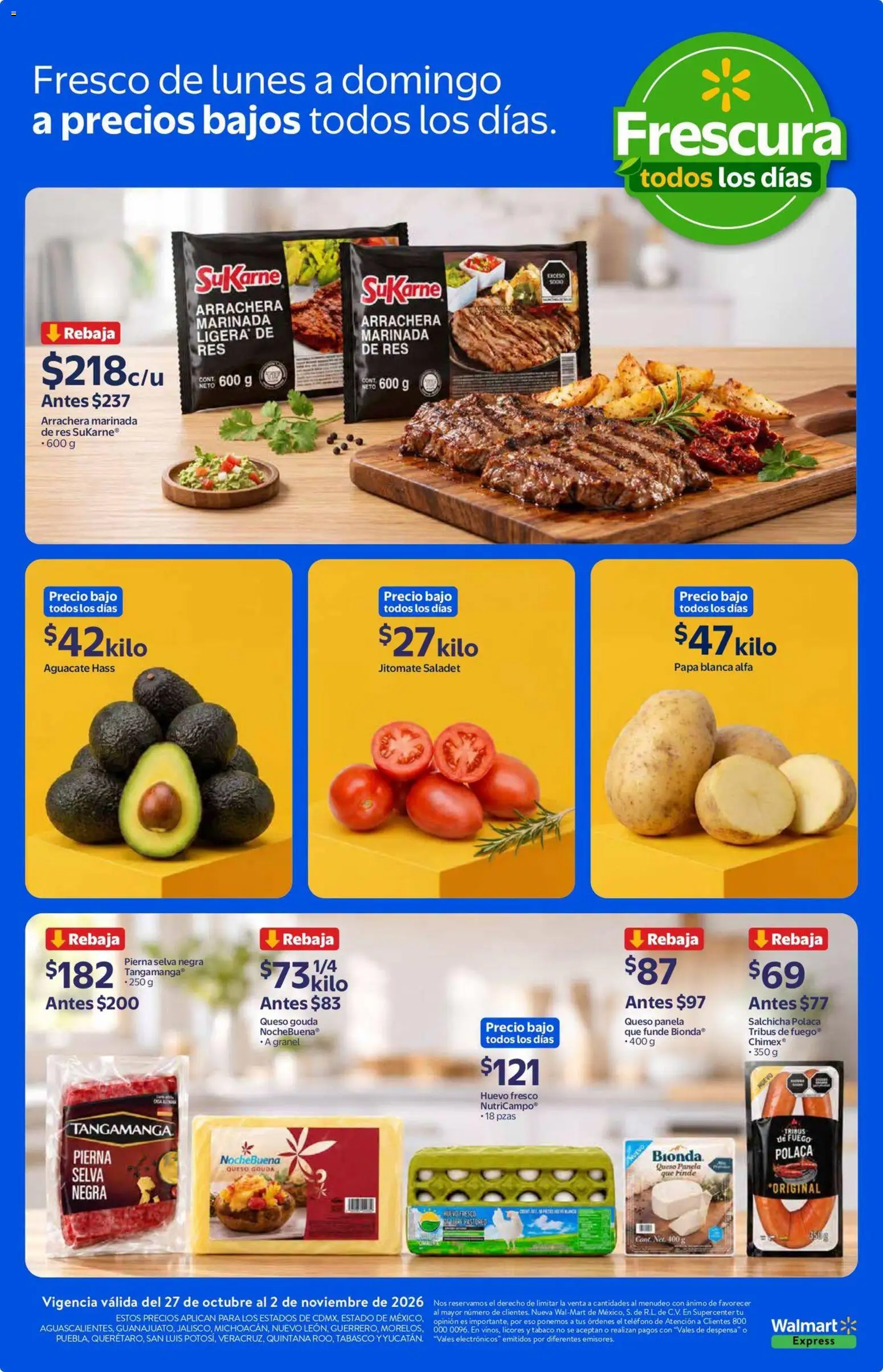 Vista previa las ofertas de la tienda Walmart Express - Walmart Express folleto Calidad y frescura a precios bajos todos los días. desde el 27/10/2026 