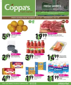 Un aperçu du dépliant Coppas Fresh Market weekly flyer / circulaire du magasin Coppas Fresh Market est valide à partir 23 juill. 2026