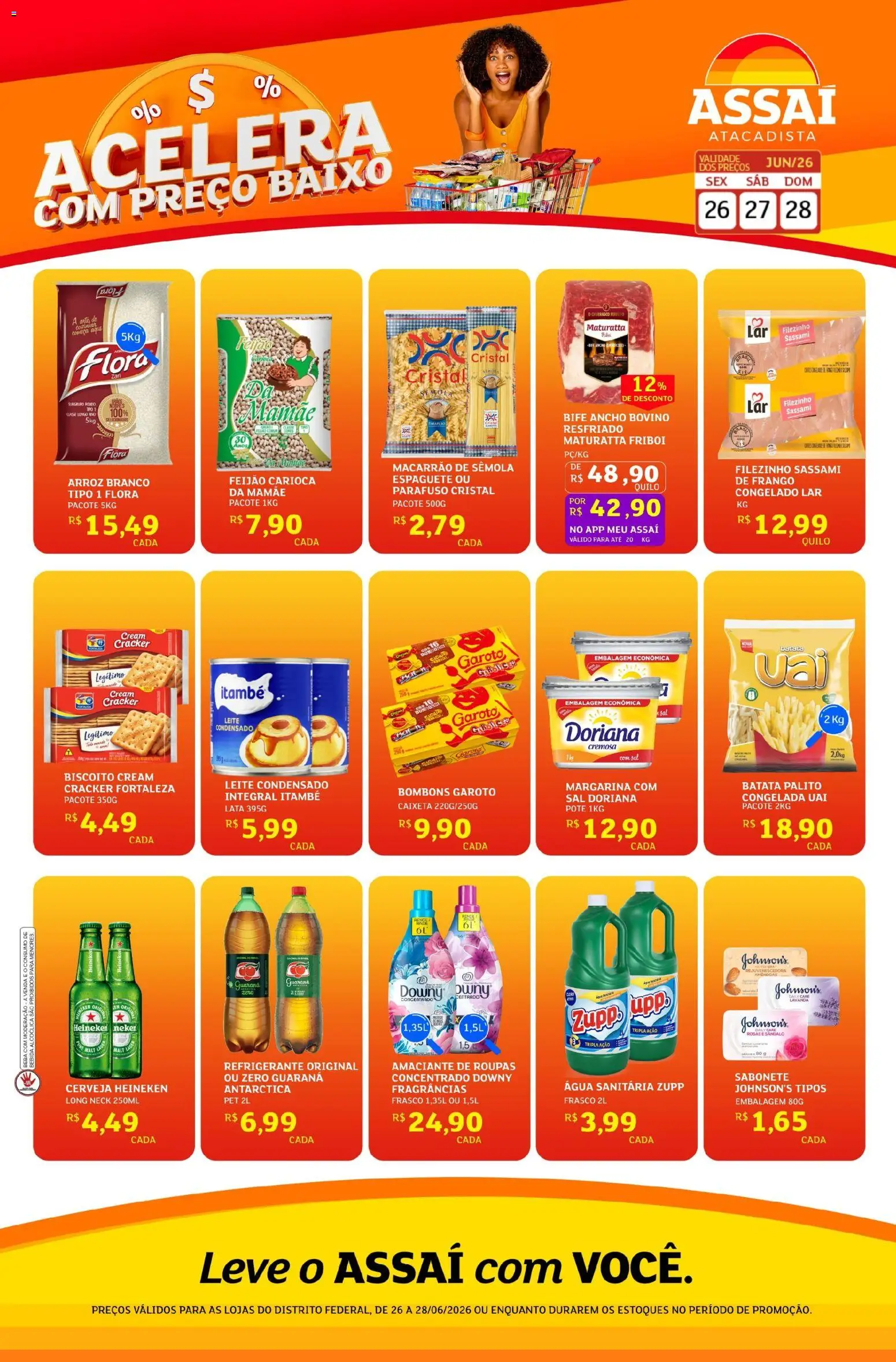 Pré-Visualização do folheto "Assaí Atacadista ofertas - DF" da loja Assaí Atacadista válido a partir de 26/06/2026