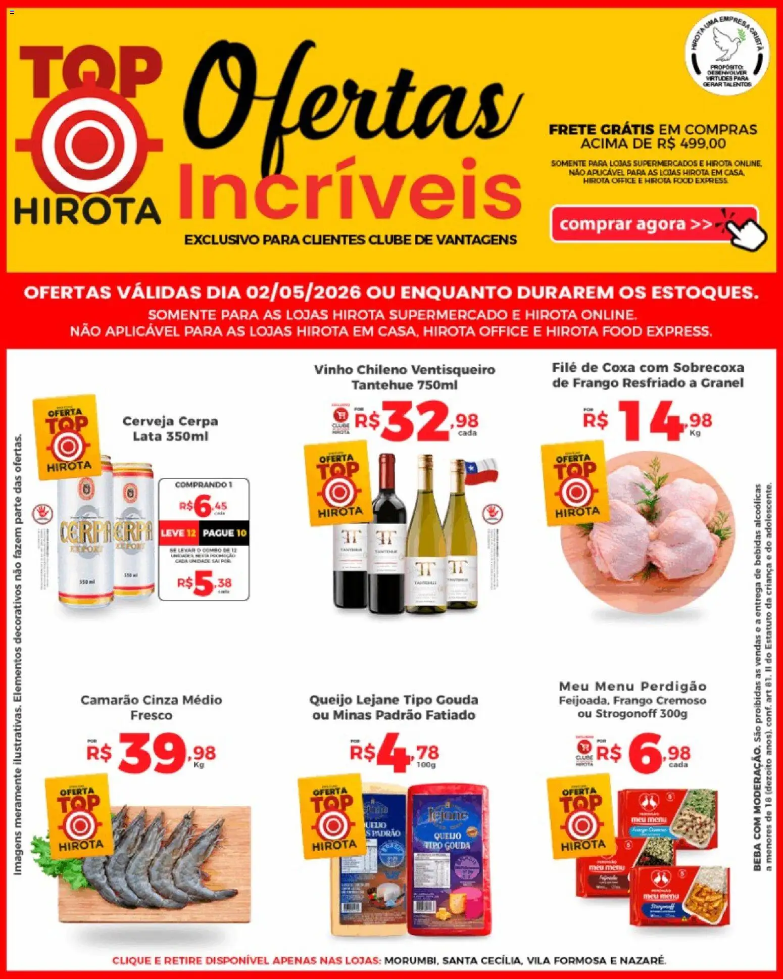 Pré-Visualização do folheto "Hirota Food ofertas Top " da loja Hirota Food válido a partir de 02/05/2026